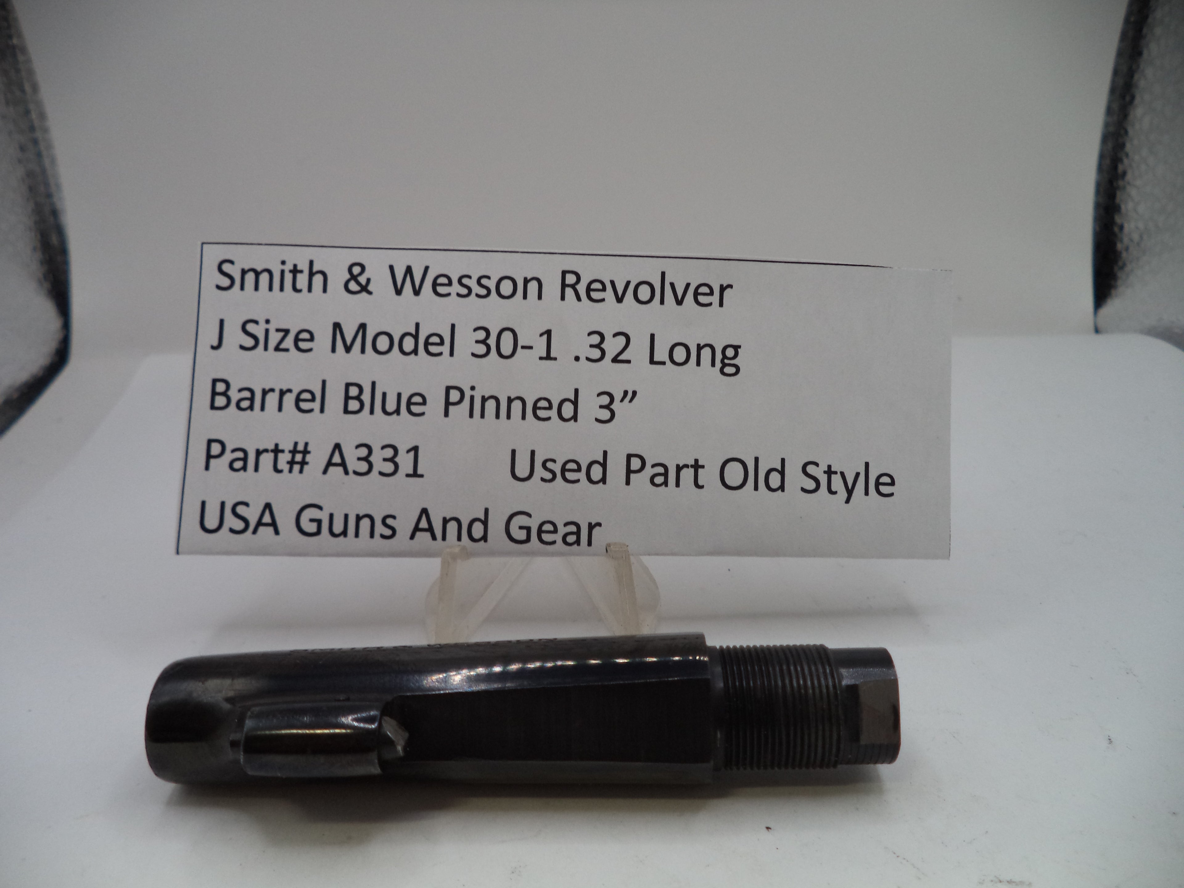 Smith & Wesson J Frame Model 30-1 .32 Long Pinned Barrel 3" Blue - A331