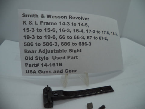 14-161B Smith & Wesson K/L Frame Multi Model Rear Adjustable Sight (W/Hardware)