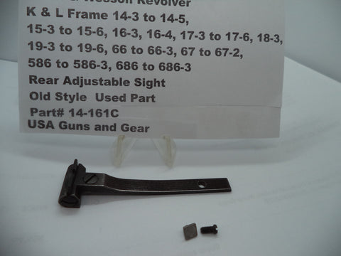 14-161C Smith & Wesson K/L Frame Multi Model Rear Adjustable Sight (W/Hardware)