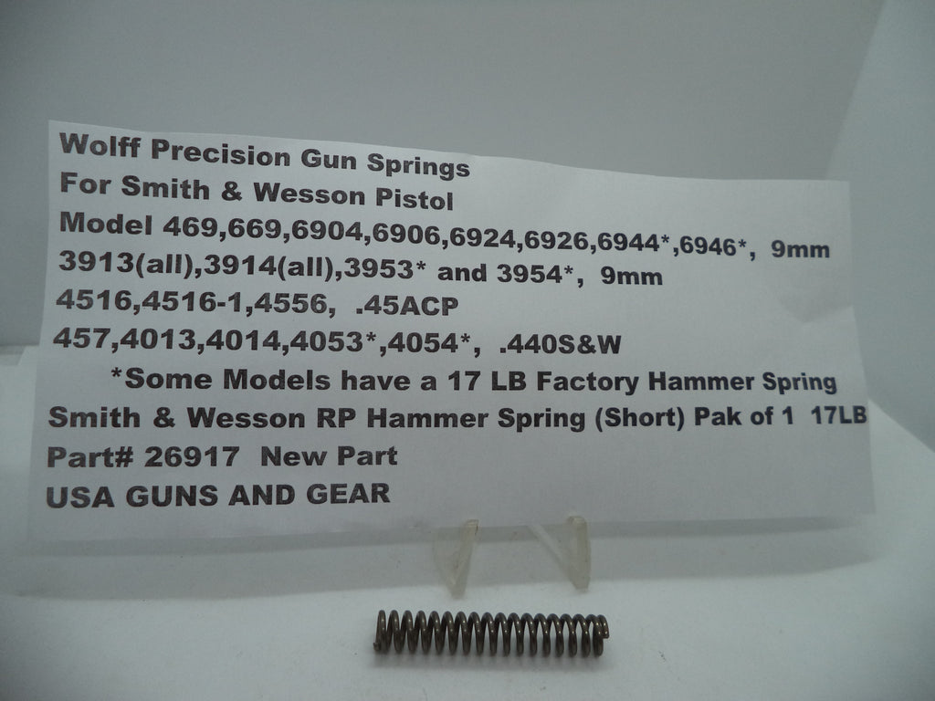 Wolff Hammer Spring 17LB for S&W 469/669/6904/6906/6924/6926/6944/6946 9mm - 26917