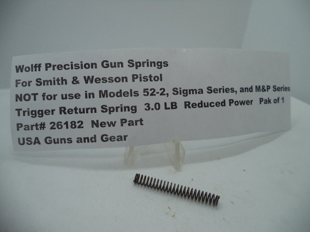 Wolff Trigger Return Spring for S&W Centerfire Pistols - 3.5 LB | 9mm/10mm/.40/.45 | Part 26182