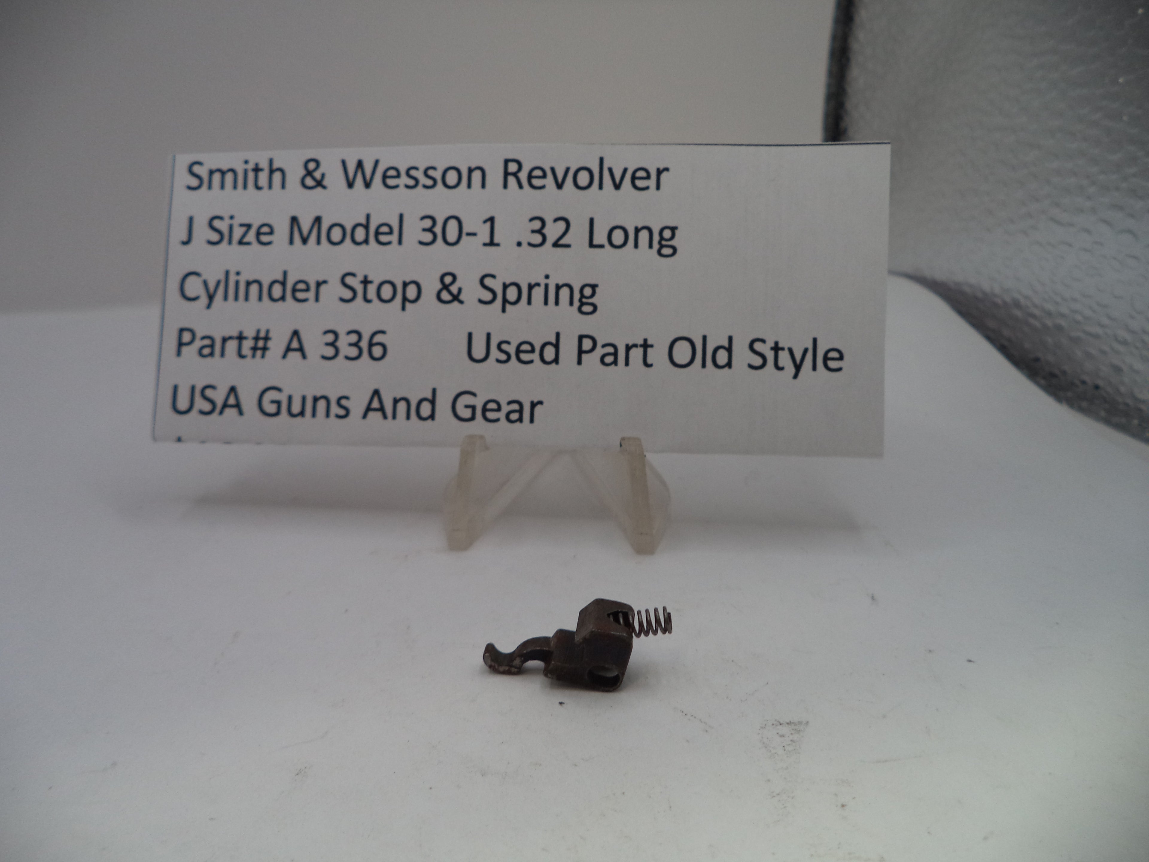 Smith & Wesson J Frame Model 30-1 .32 Long Cylinder Stop & Spring - Used OEM A336
