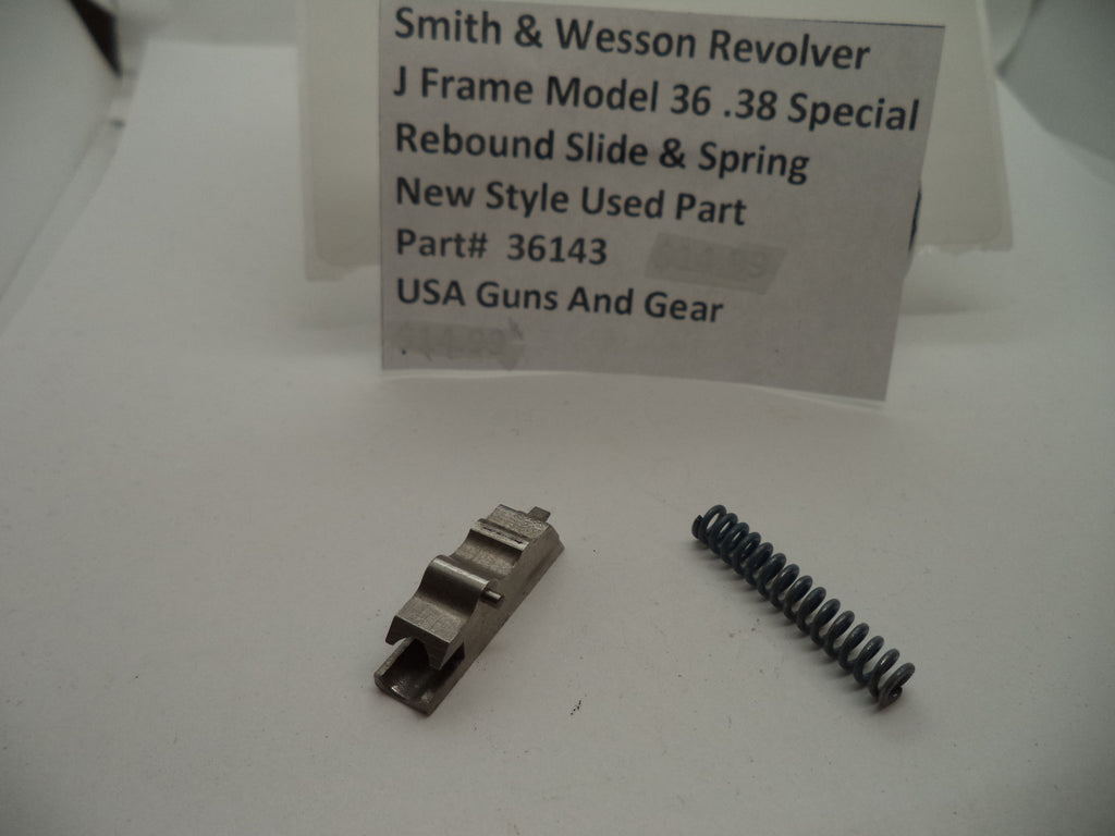 36143 S & W J Frame Model 36 .38 Special Rebound Slide & Spring Used