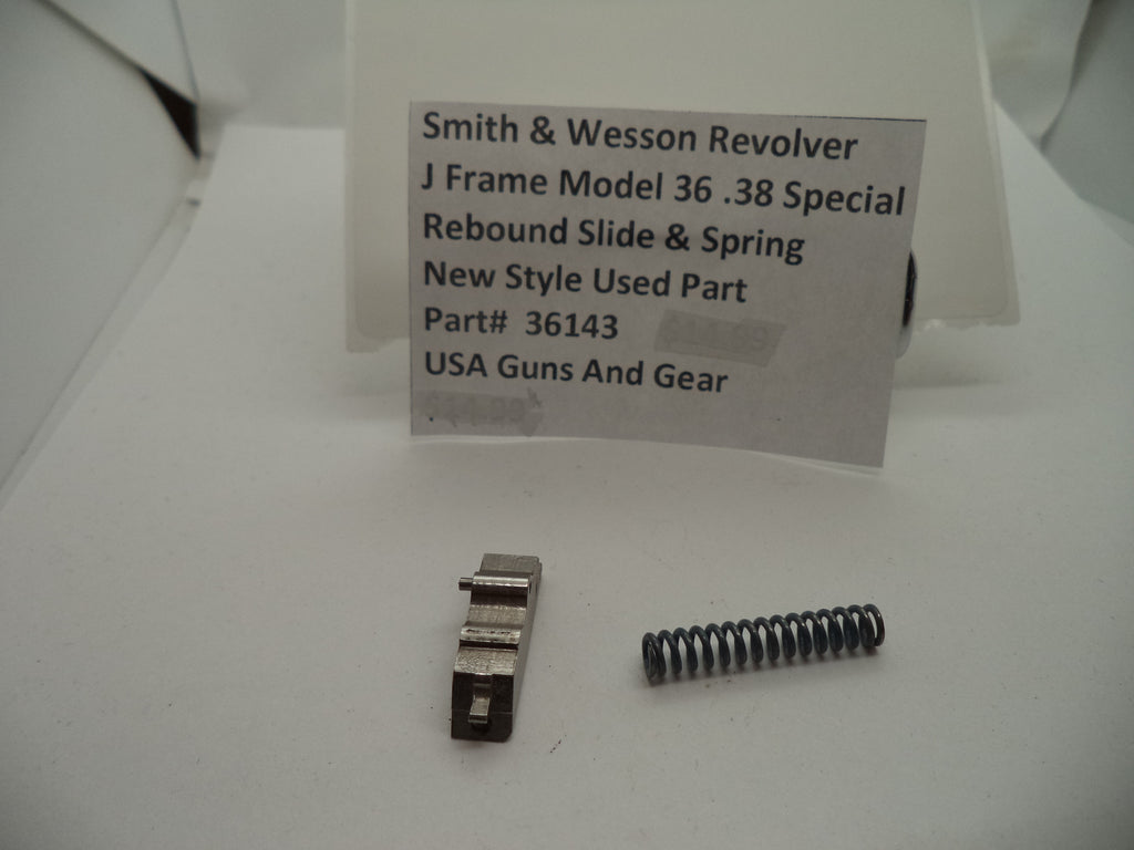 36143 S & W J Frame Model 36 .38 Special Rebound Slide & Spring Used