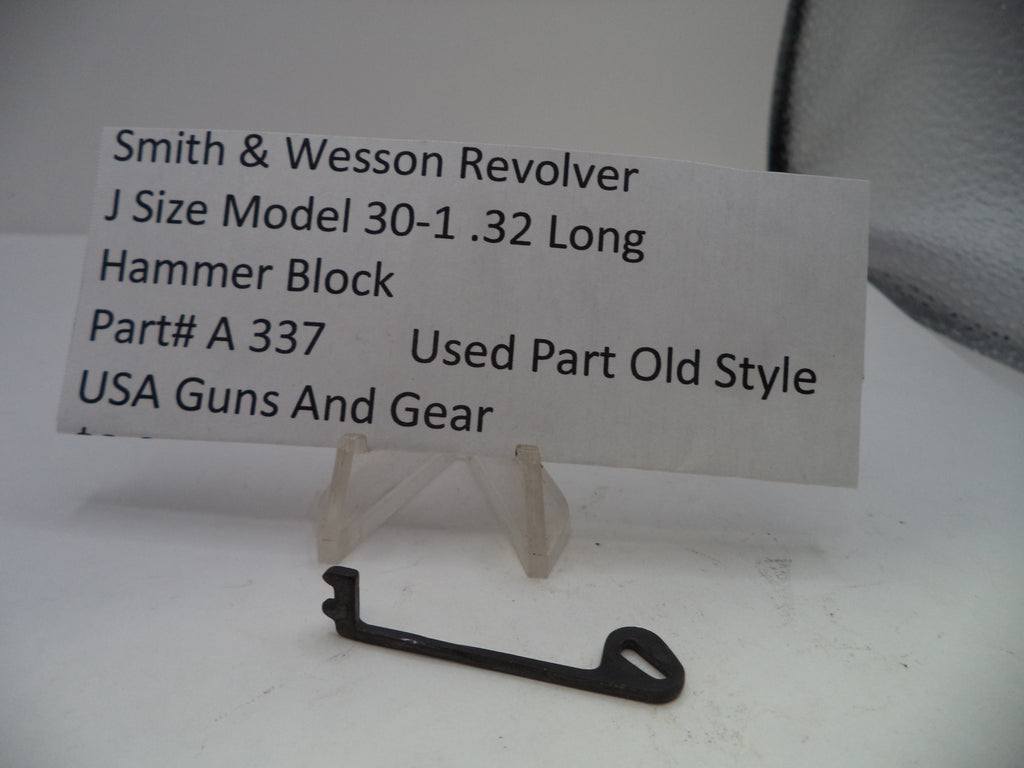 Smith & Wesson J Frame Hammer Block - Model 30-1 .32 Long Used OEM Part A337