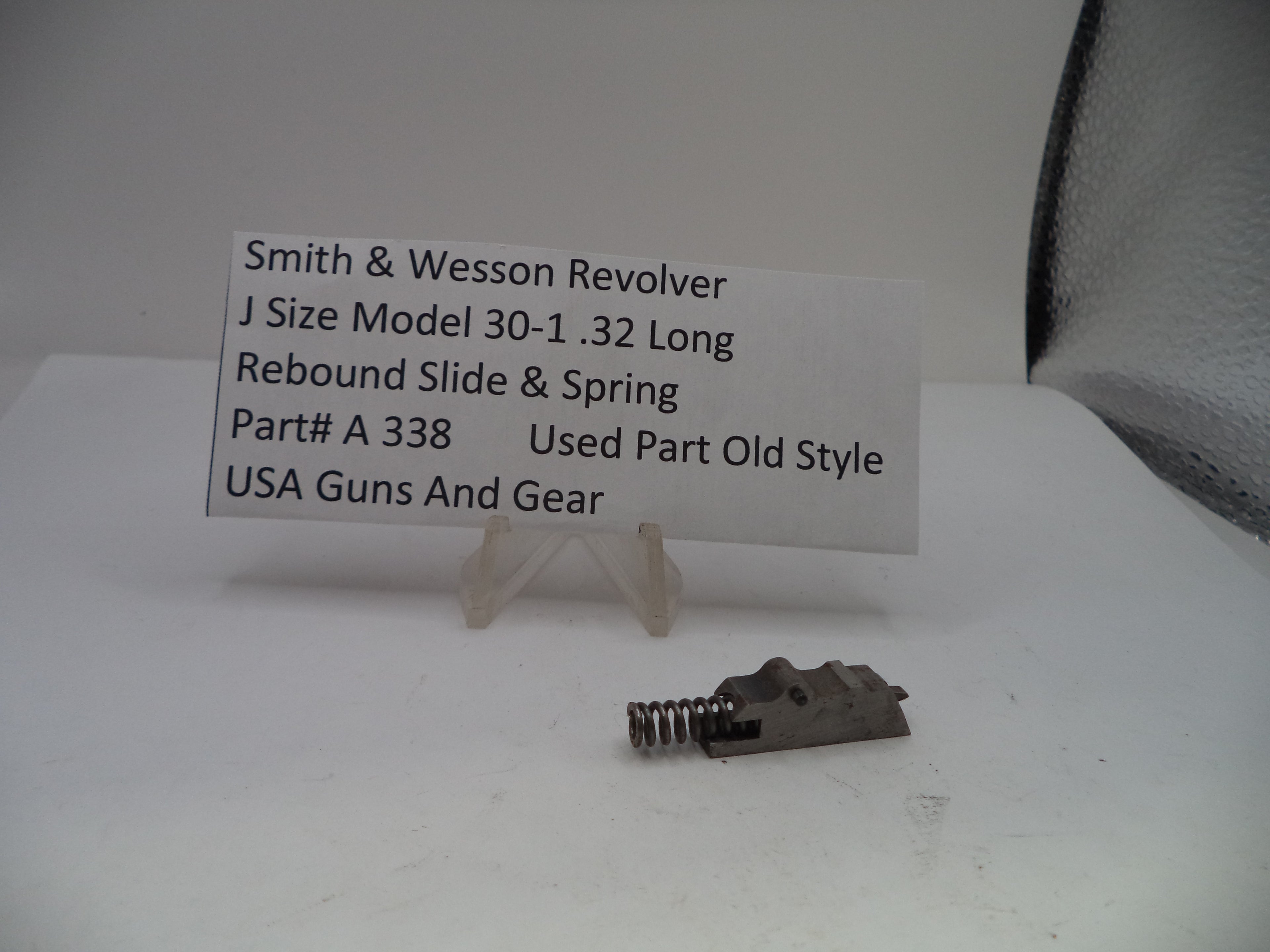 S&W J Frame Rebound Slide & Spring - Model 30-1 .32 Long - Old Style Used - A338