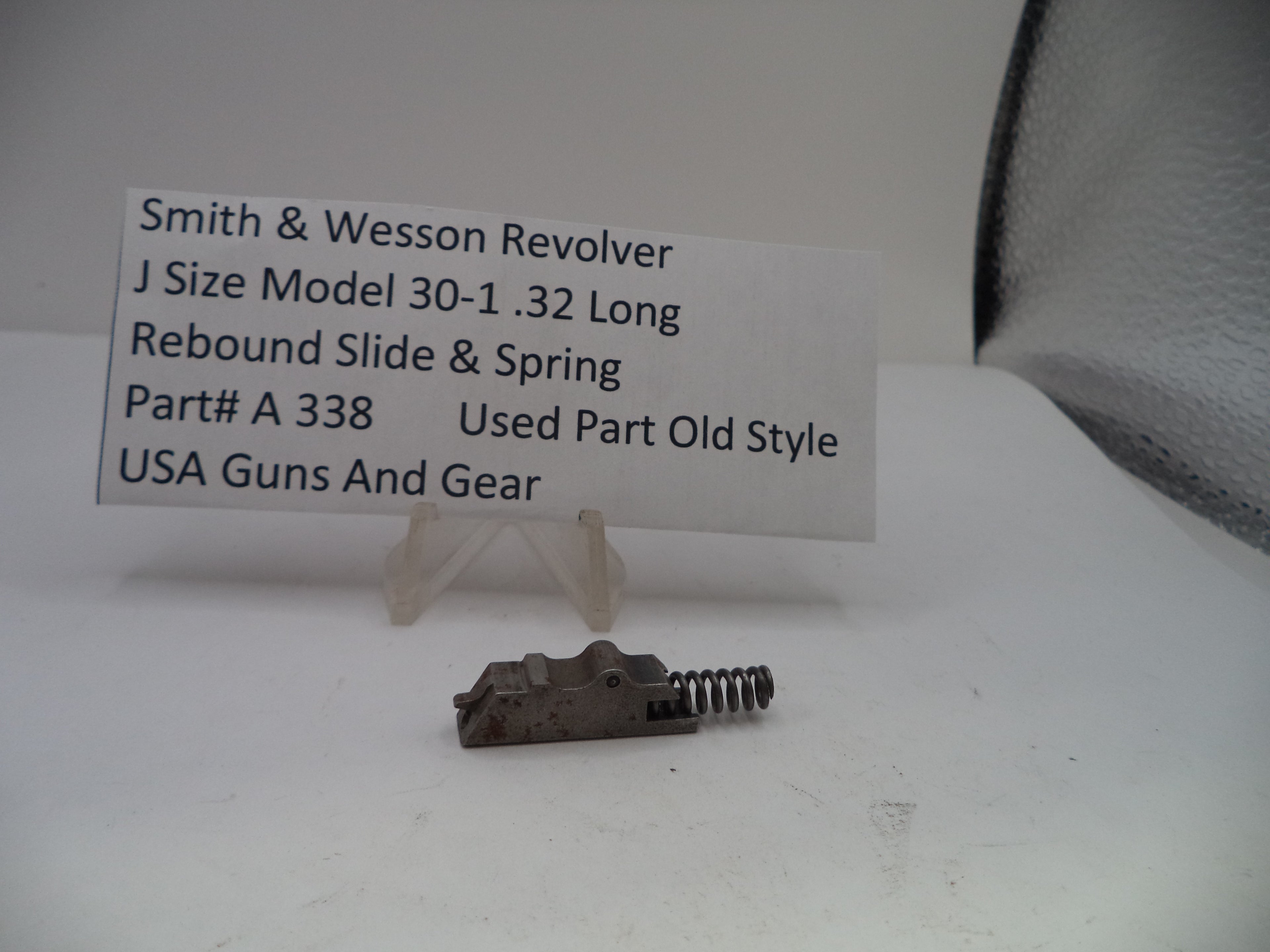 S&W J Frame Rebound Slide & Spring - Model 30-1 .32 Long - Old Style Used - A338