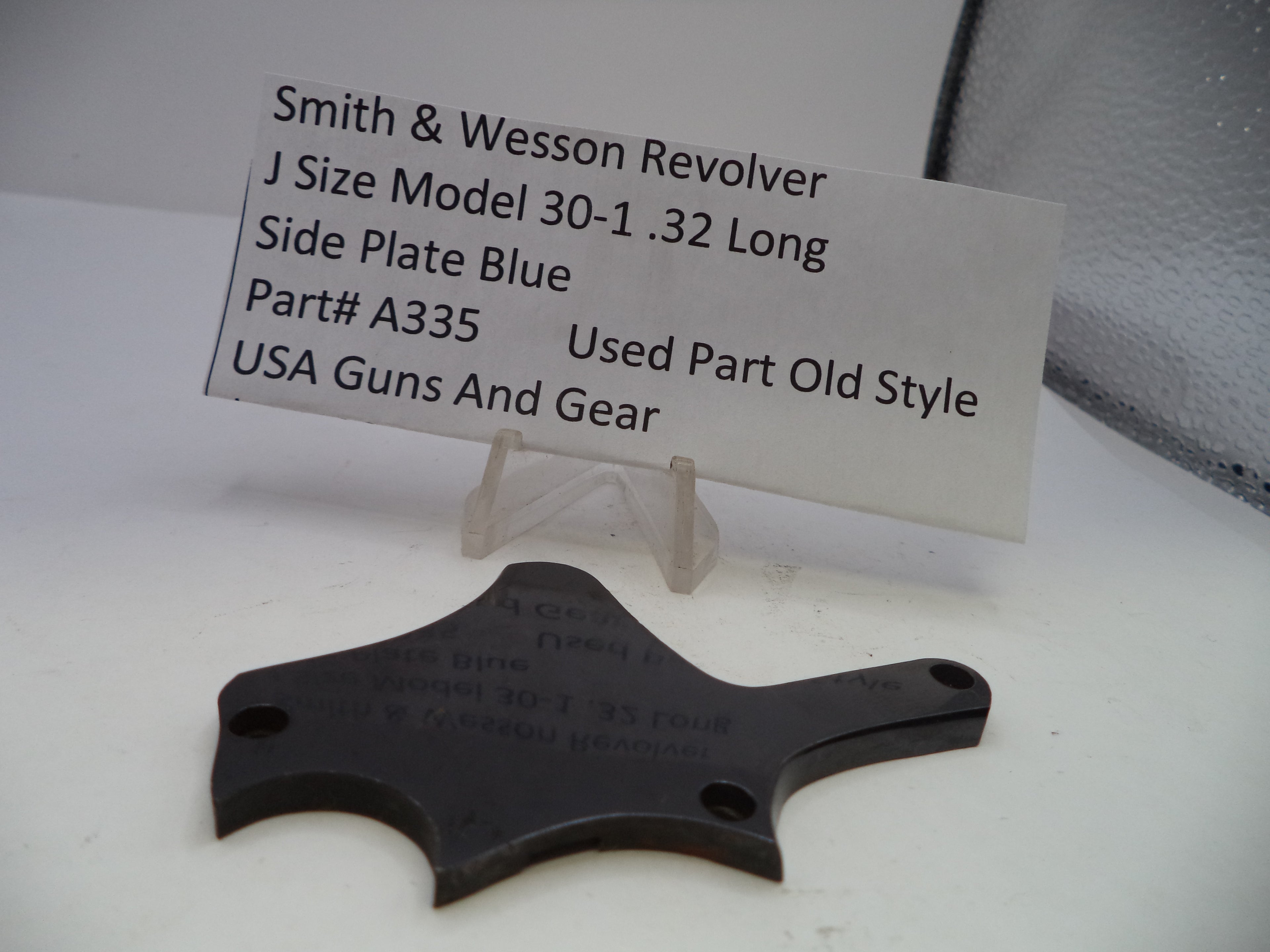 Smith & Wesson J Frame Side Plate Blue Steel .32 Long Model 30-1 Used OEM A335