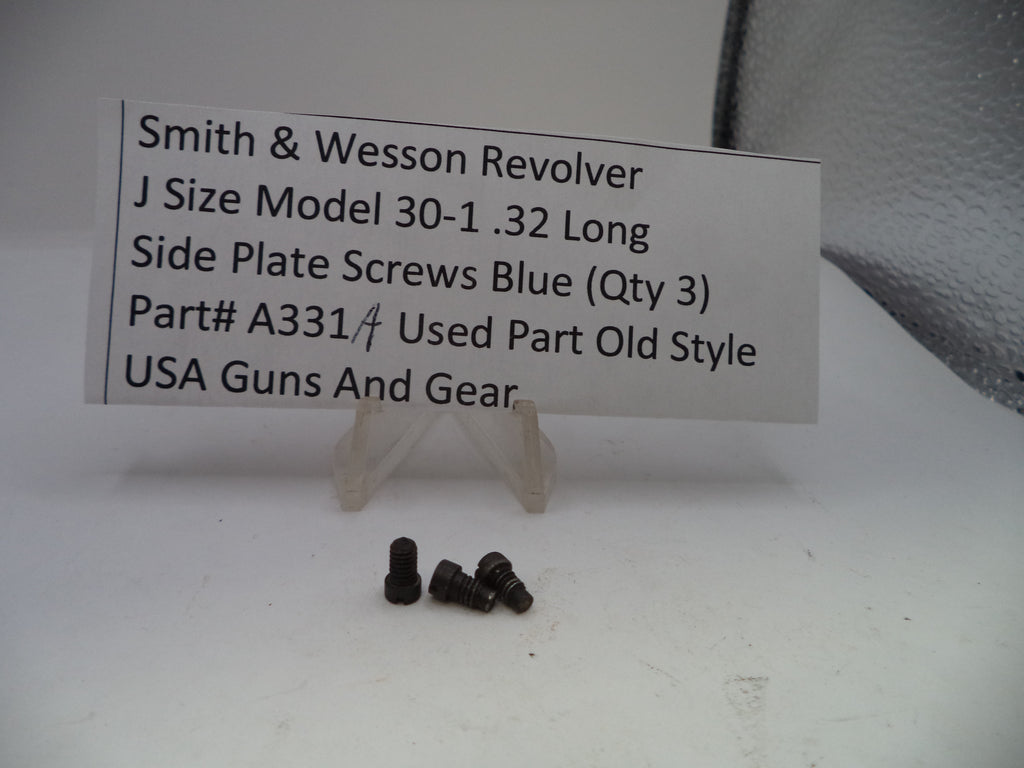 Smith & Wesson J Frame Side Plate Screws Blue Steel .32 Long Model 30-1 Used OEM A331A