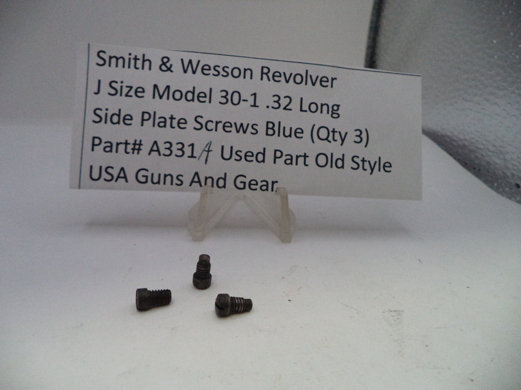 Smith & Wesson J Frame Side Plate Screws Blue Steel .32 Long Model 30-1 Used OEM A331A