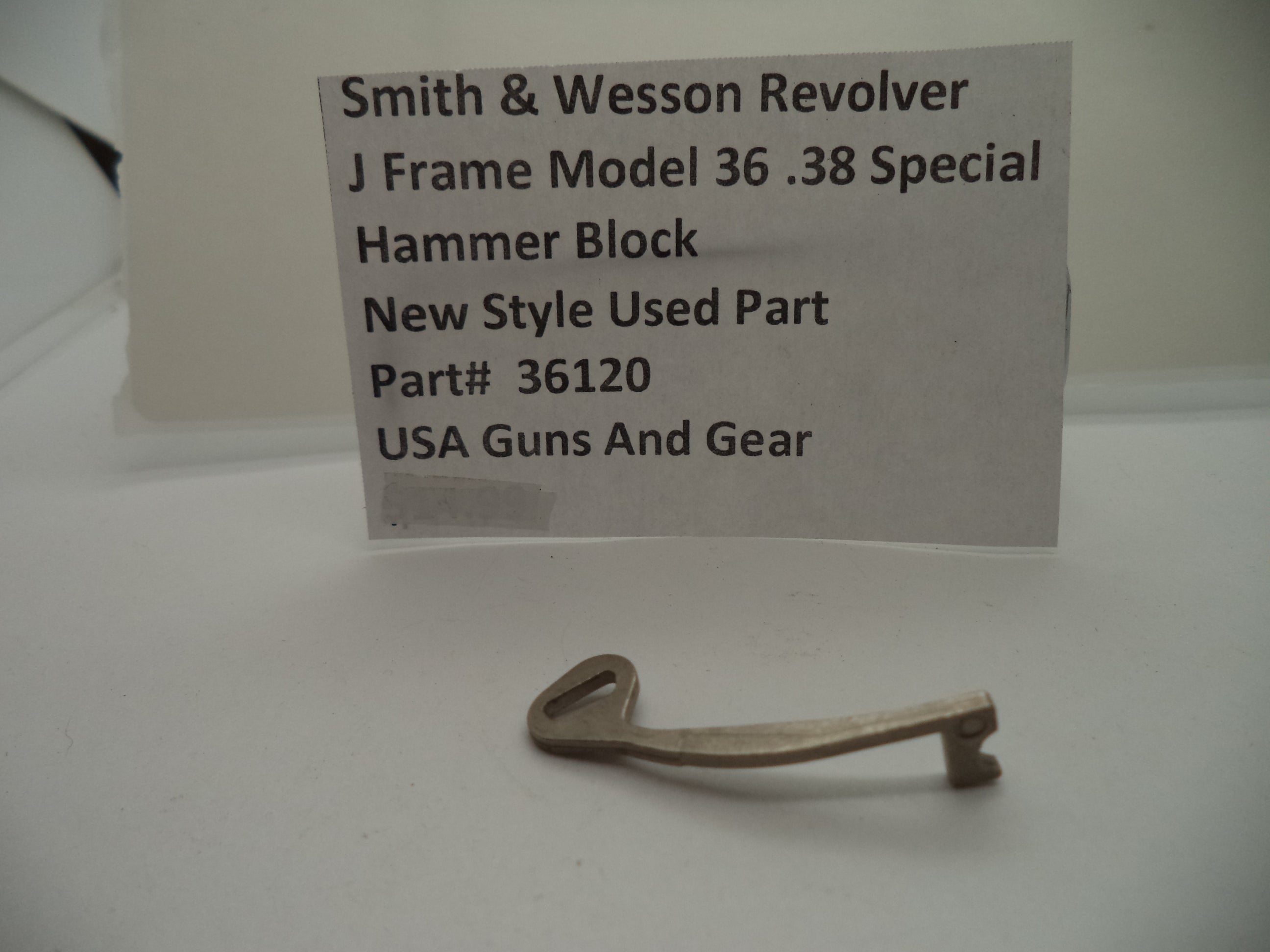 36120 Smith & Wesson J Frame Model 36 Hammer Block .38 Special Used Part