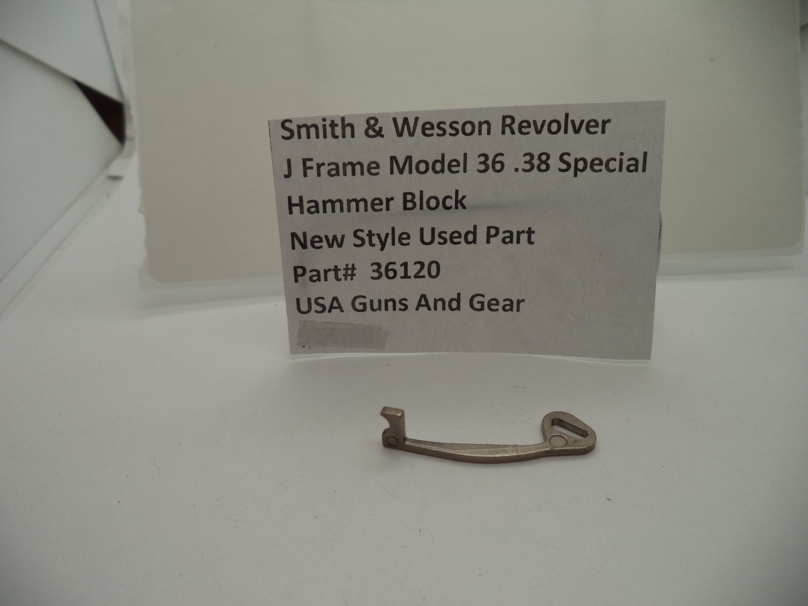 36120 Smith & Wesson J Frame Model 36 Hammer Block .38 Special Used Part