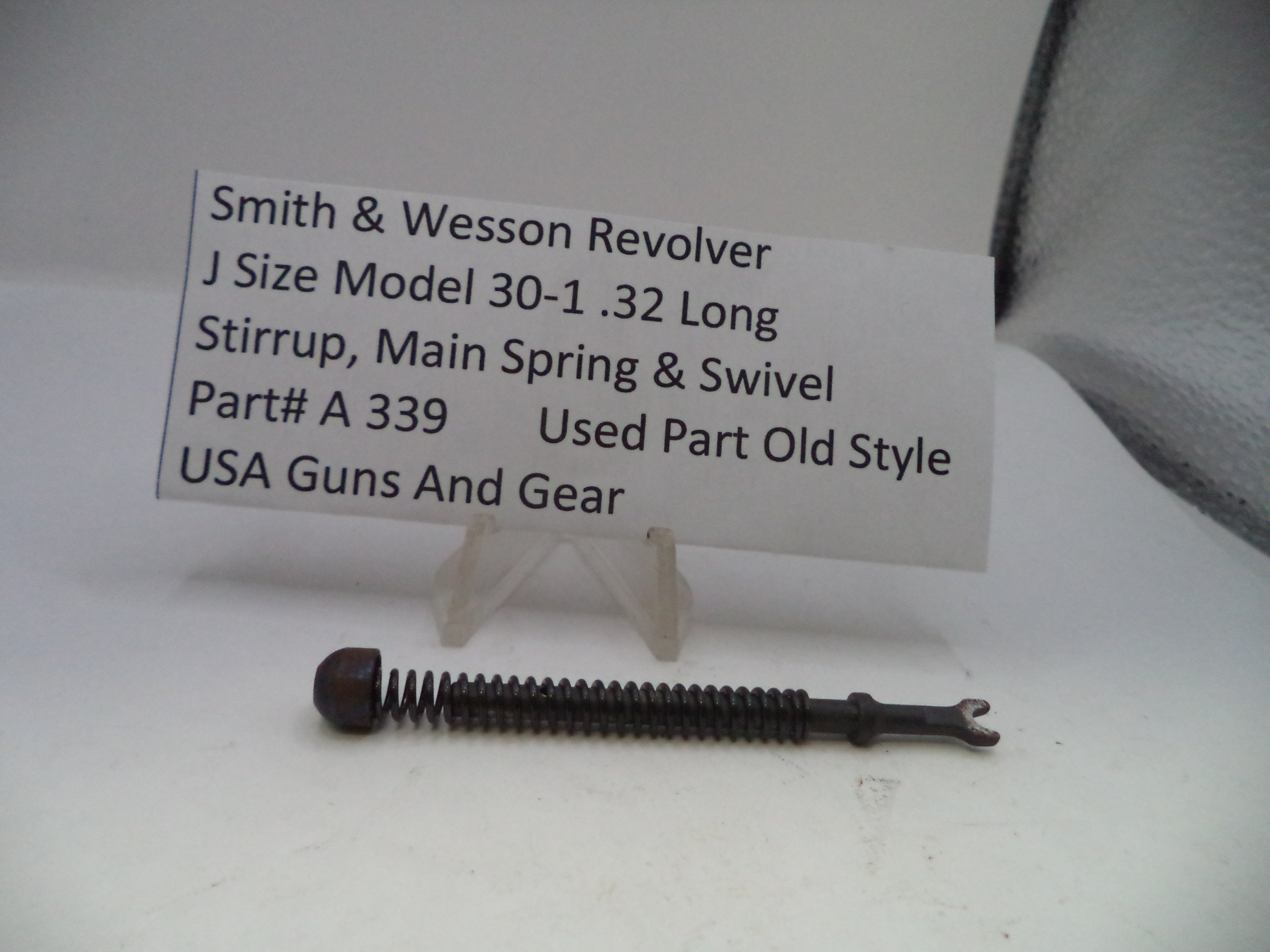 Smith & Wesson J Frame Mainspring Stirrup & Swivel Assembly .32 Long Model 30-1 Used OEM A339