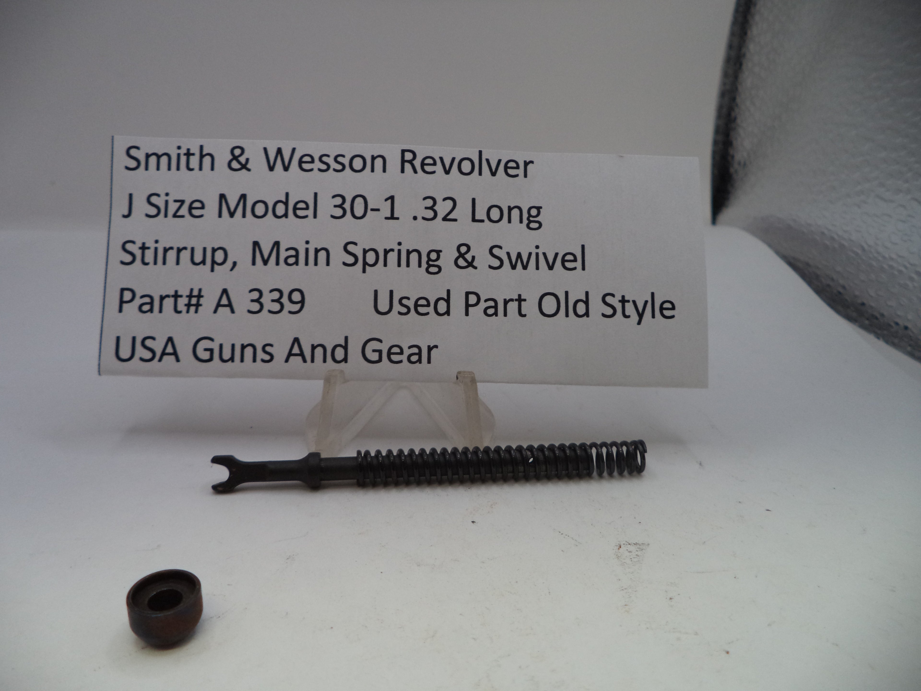 Smith & Wesson J Frame Mainspring Stirrup & Swivel Assembly .32 Long Model 30-1 Used OEM A339
