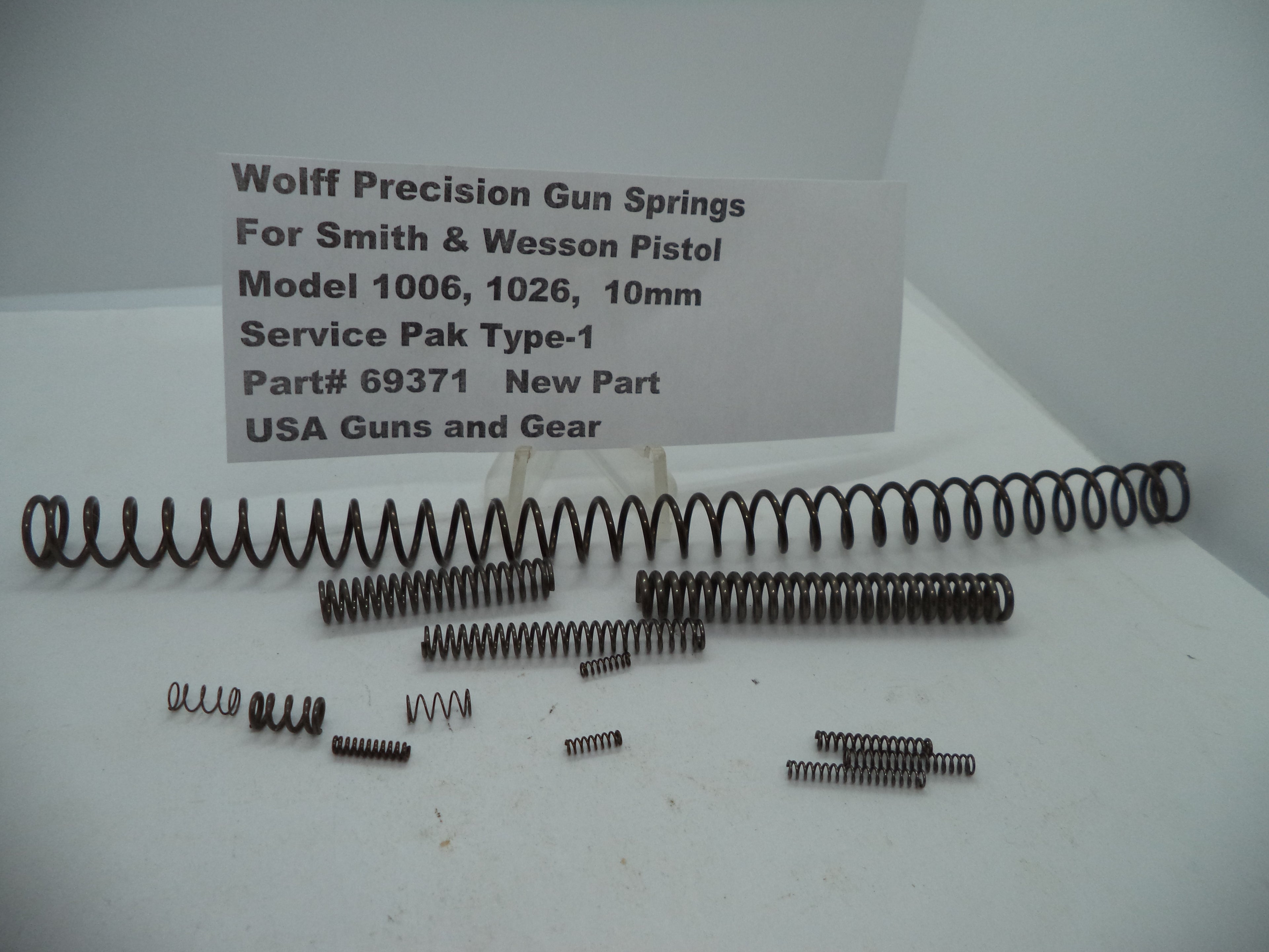 69371 Wolff S&W Pistol Model 1006, 1026,  10mm  Service Pak Type-1