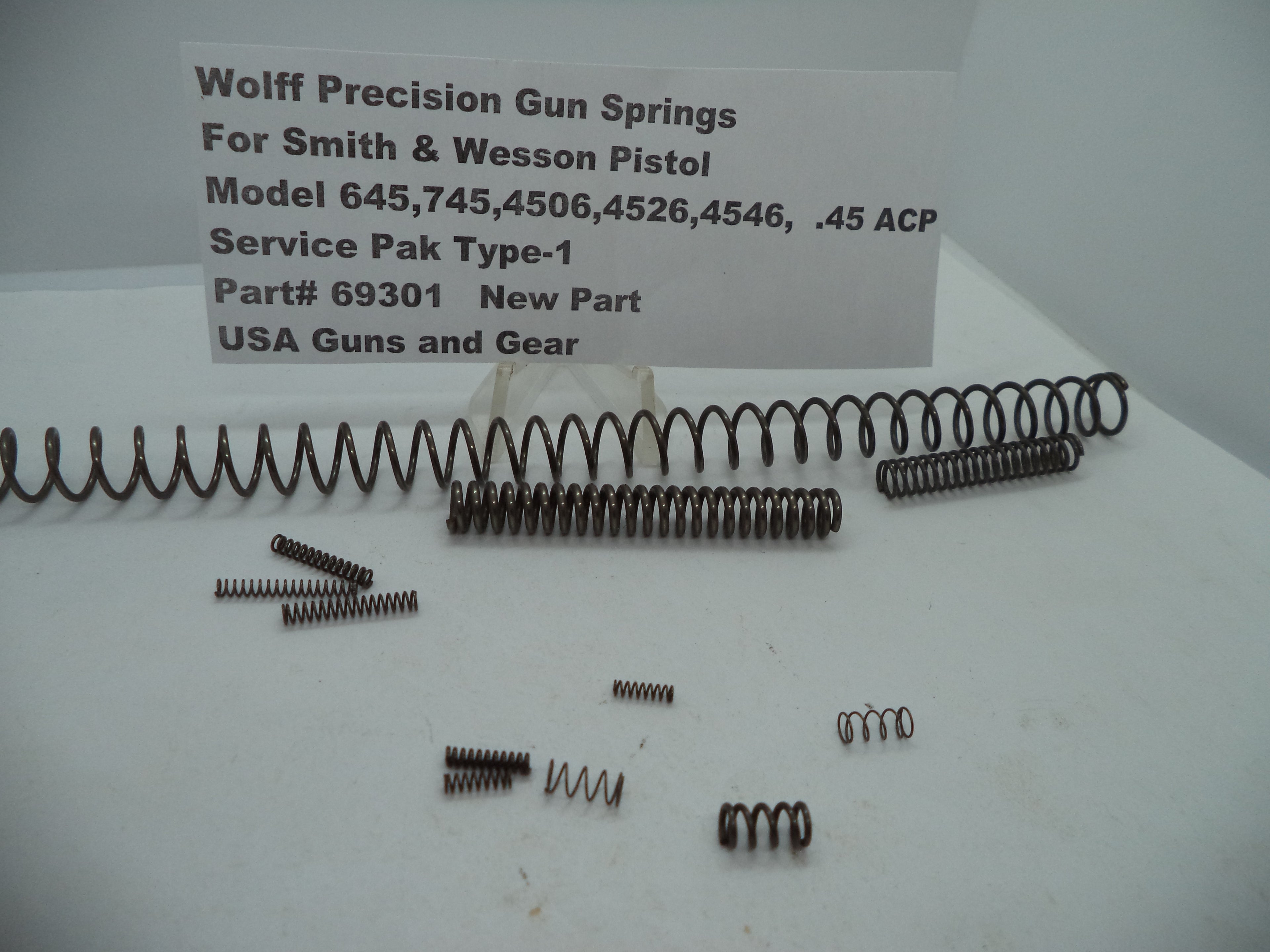 69301 Wolff S&W Pistol Model 645,745,4506,4526,4546, .45 ACP Service Pak Type-1