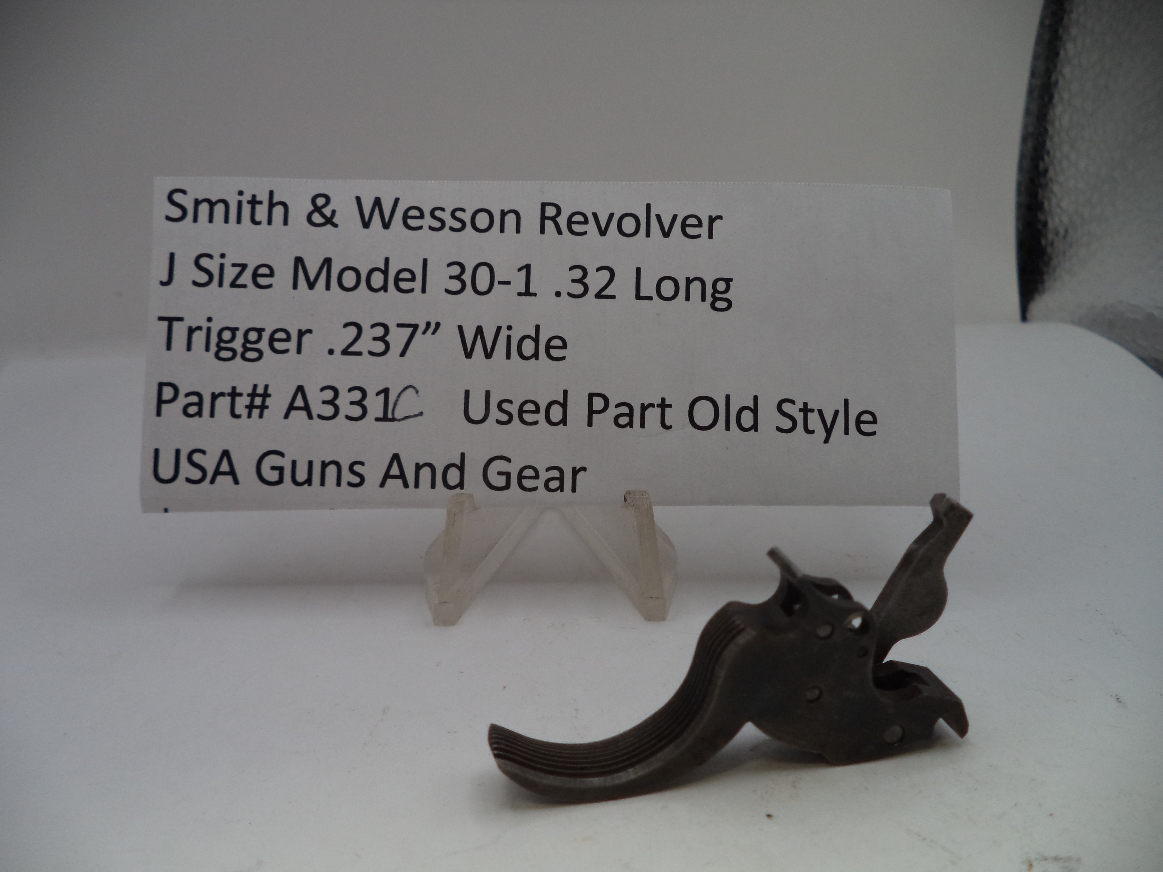 Smith & Wesson J Frame Trigger .237" Wide Spur .32 Long Model 30-1 Used OEM A331C