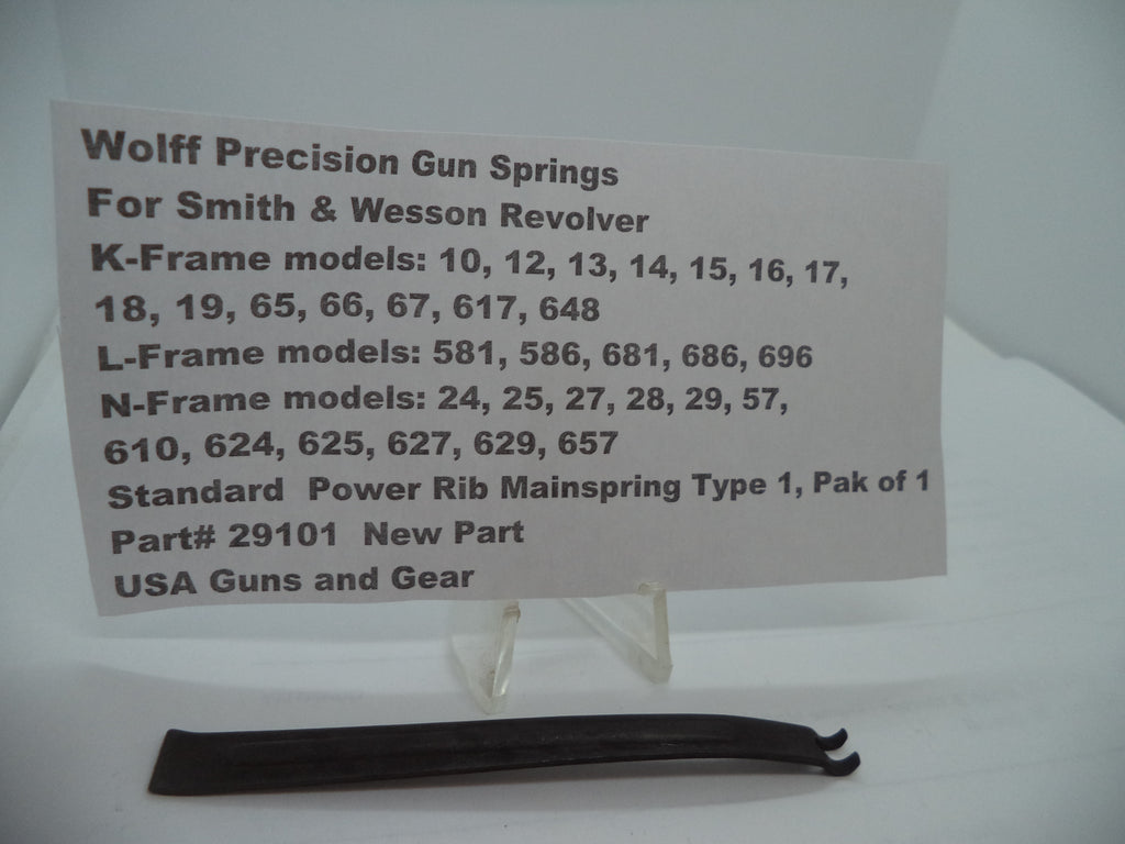 29101 Wolff S&W K, L & N Frame Multi Model Standard Power Rib Mainspring