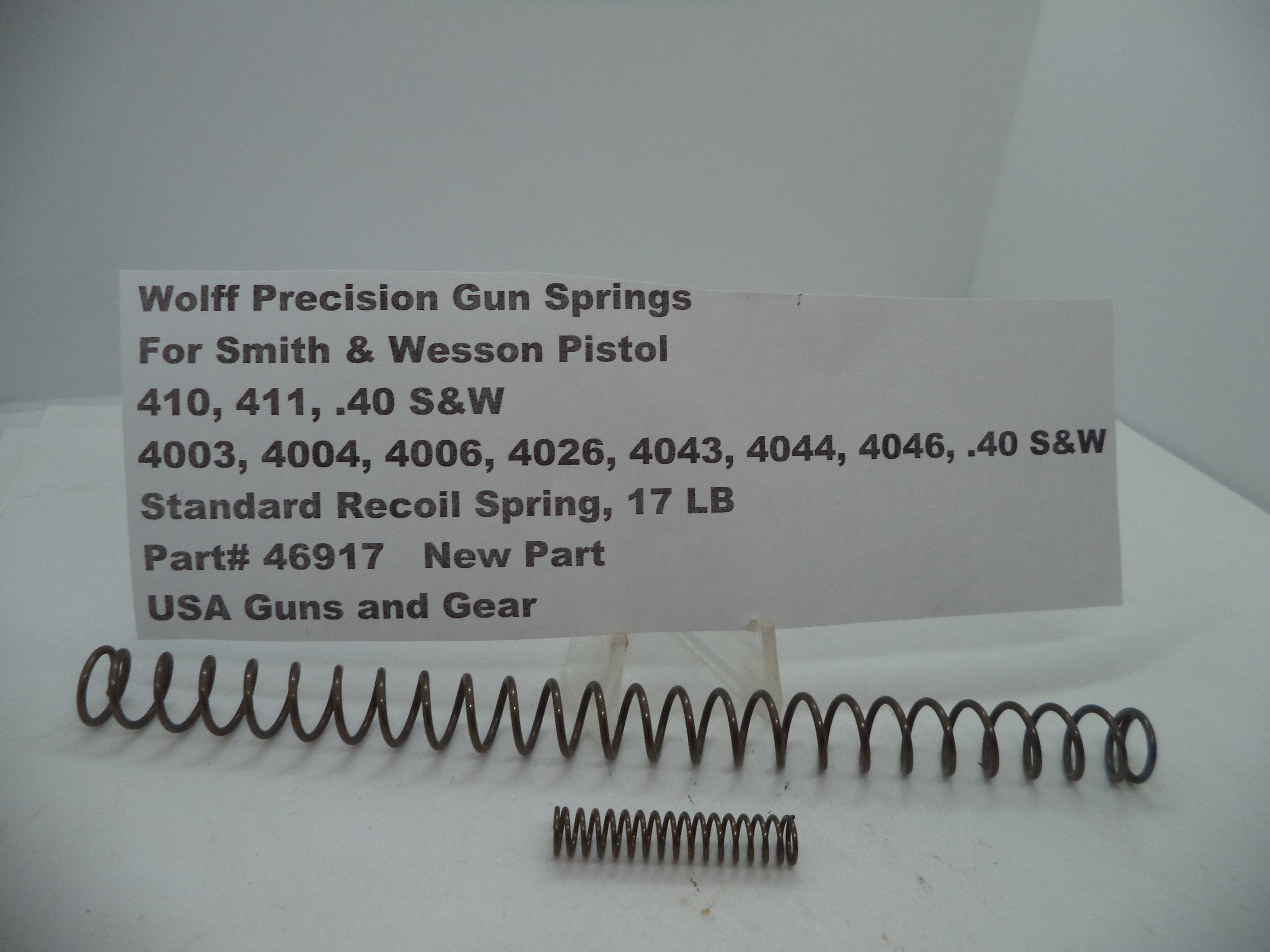 Wolff 17 LB Recoil Spring - S&W 4043/4046 .40 S&W | Part 46917