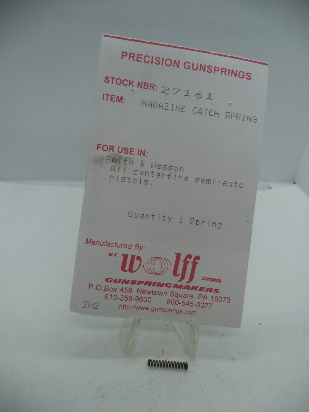 Wolff Magazine Catch Spring for S&W 3rd Gen Auto Pistols - All Series | Part 27161