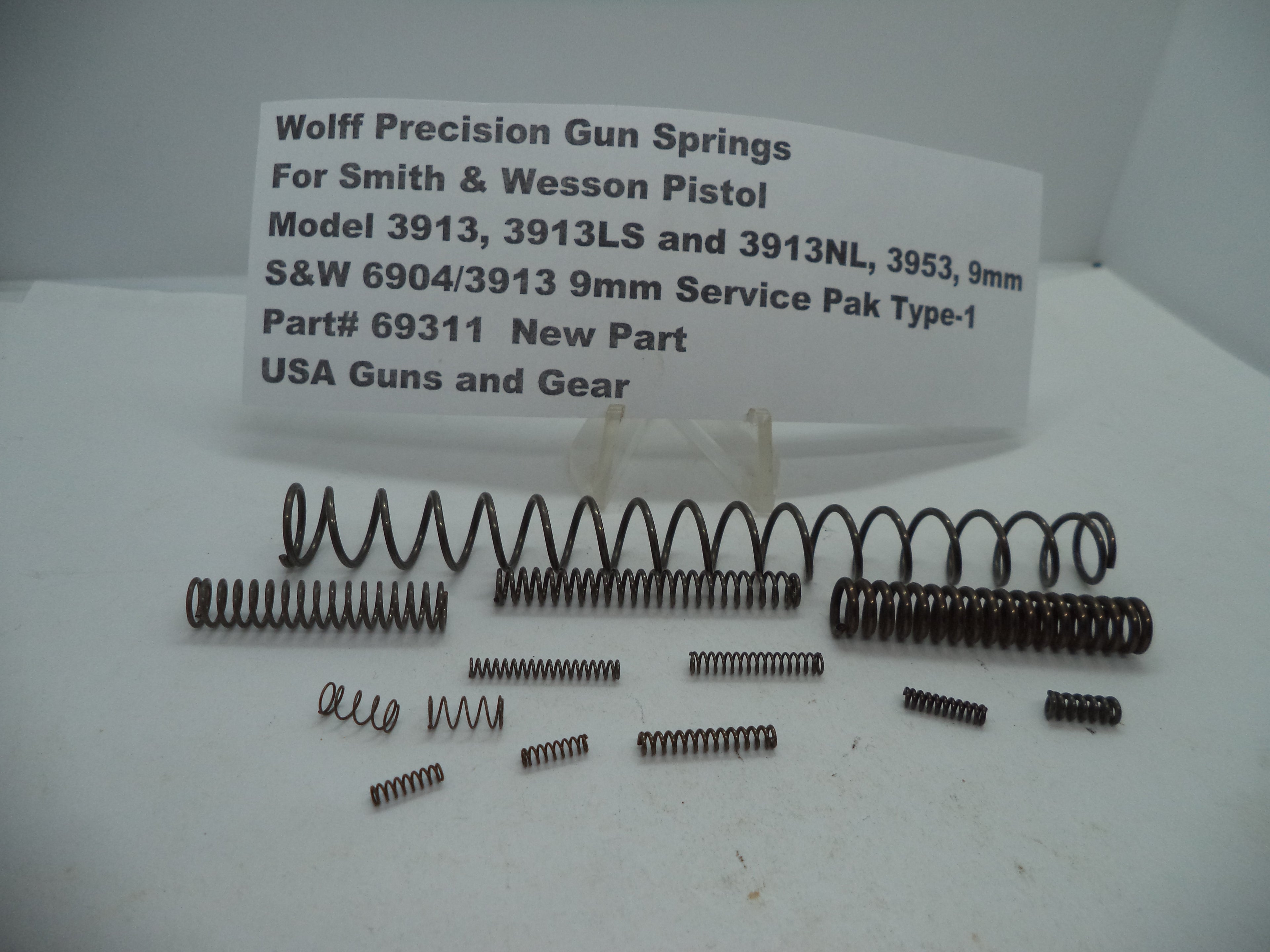 69311 Wolff Service Pak Type-I - S&W 3913 3953 6904 6906 6926 469 669 9mm