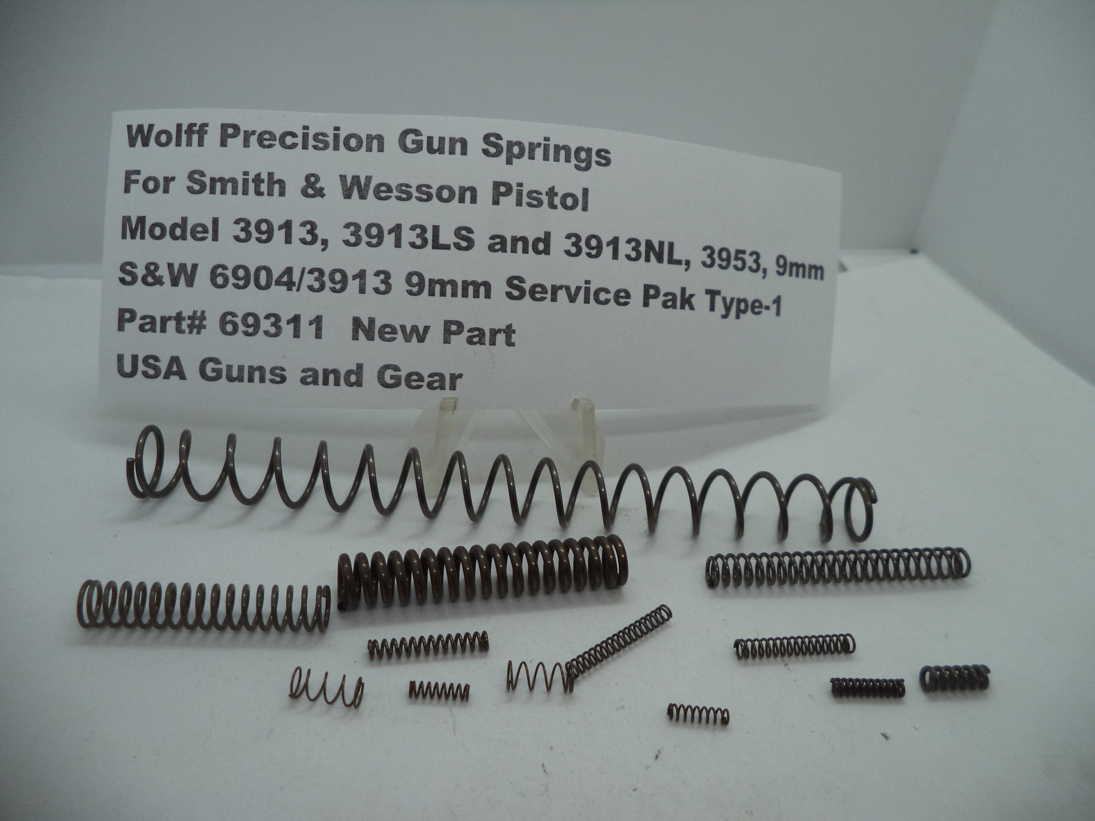 69311 Wolff Service Pak Type-I - S&W 3913 3953 6904 6906 6926 469 669 9mm