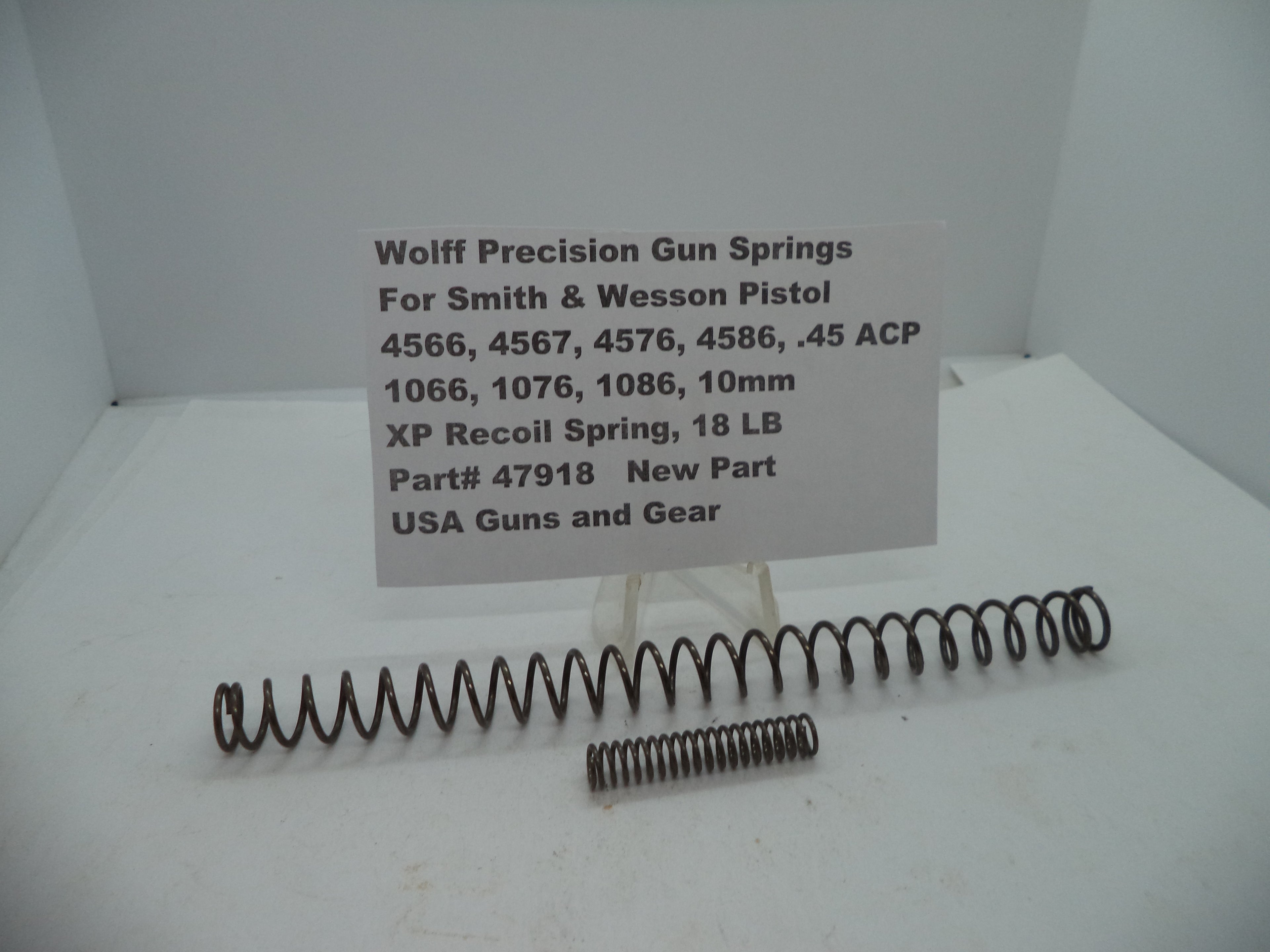 Wolff Extra Power Recoil Spring for S&W 4566/4576/4586/1066/1076/1086 - 18 LB | Part 47918