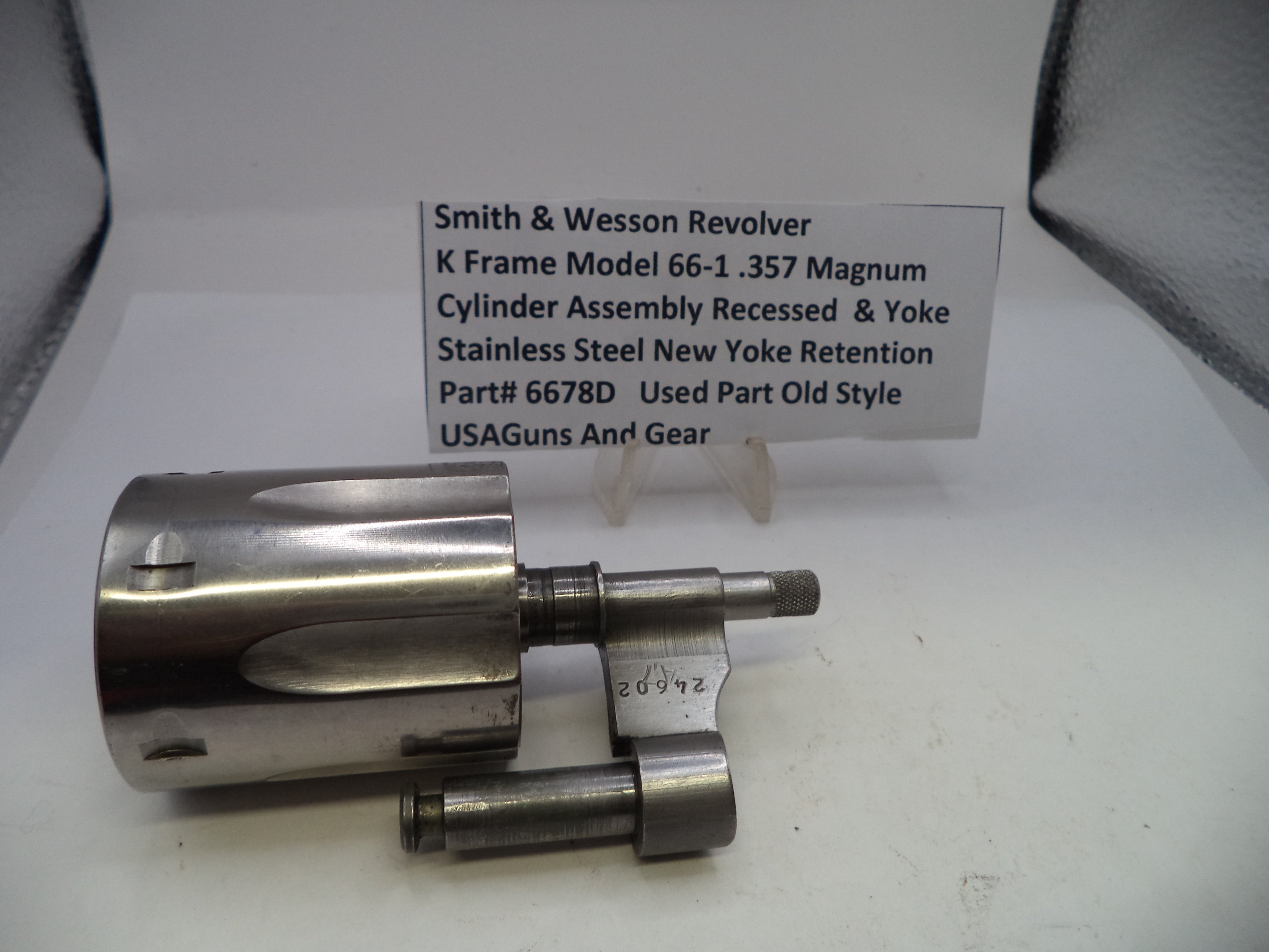 Smith & Wesson K Frame Model 66-1 Cylinder Assy & Yoke Recessed .357 Magnum 6678D