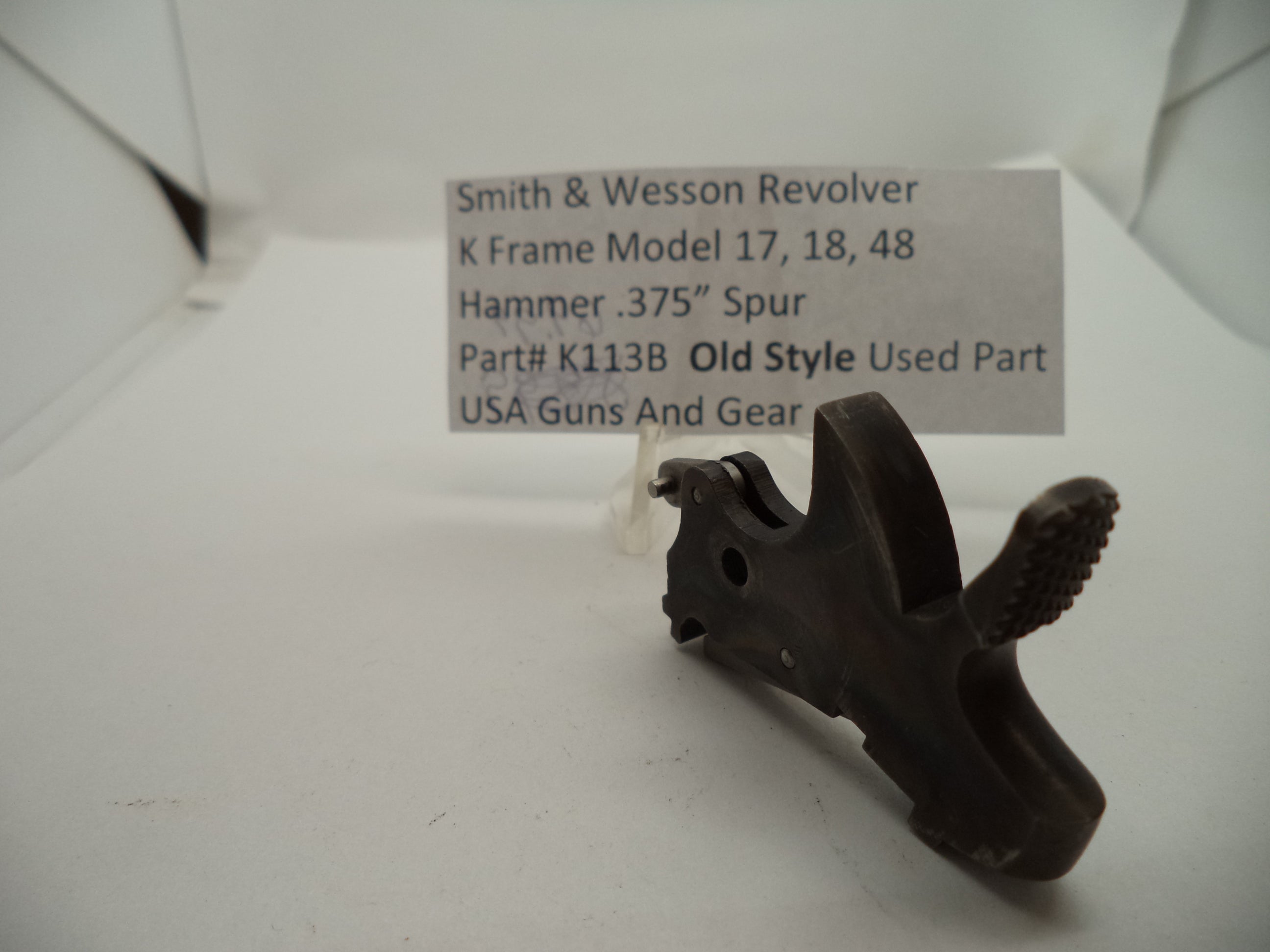 Smith & Wesson K Frame Hammer - Models 17, 18, 48 - .375" Spur - Old Style - Used - .22 Rimfire K113B