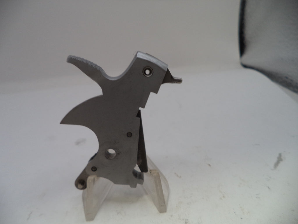 Metal mechanical component on a stand with a white background