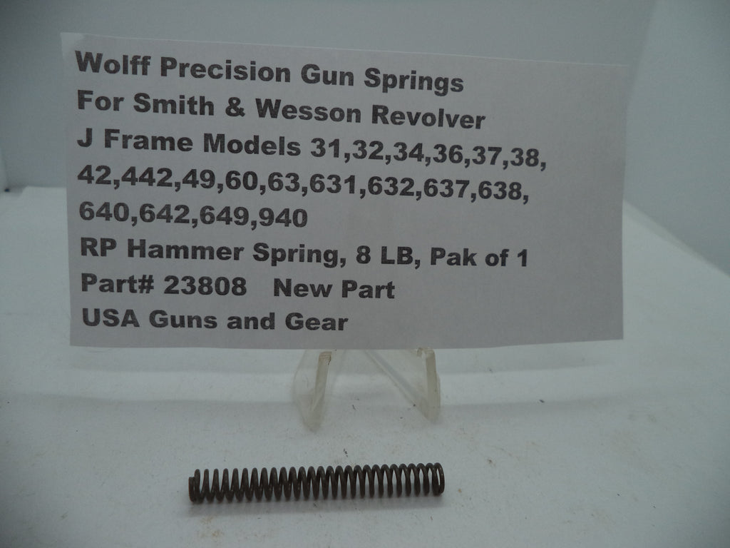 Wolff Reduced Power Hammer Spring for Smith & Wesson J-Frame Revolvers 8 LB 23808