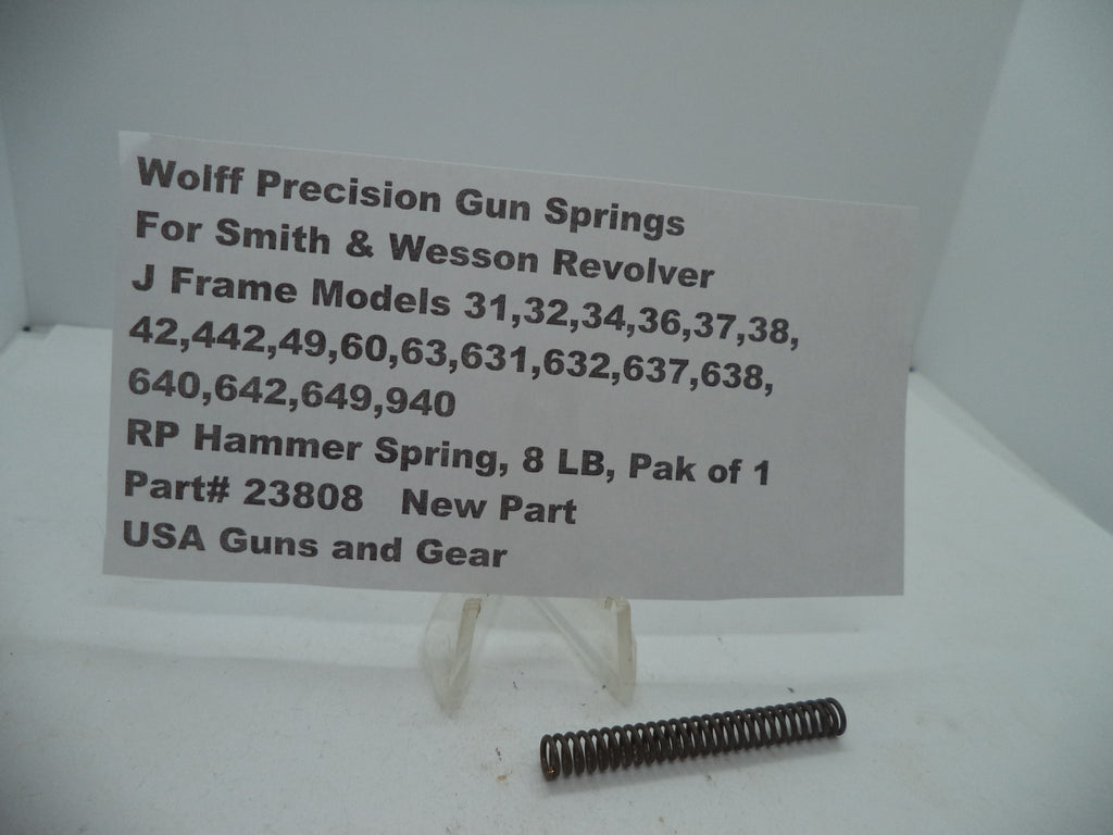 Wolff Reduced Power Hammer Spring for Smith & Wesson J-Frame Revolvers 8 LB 23808