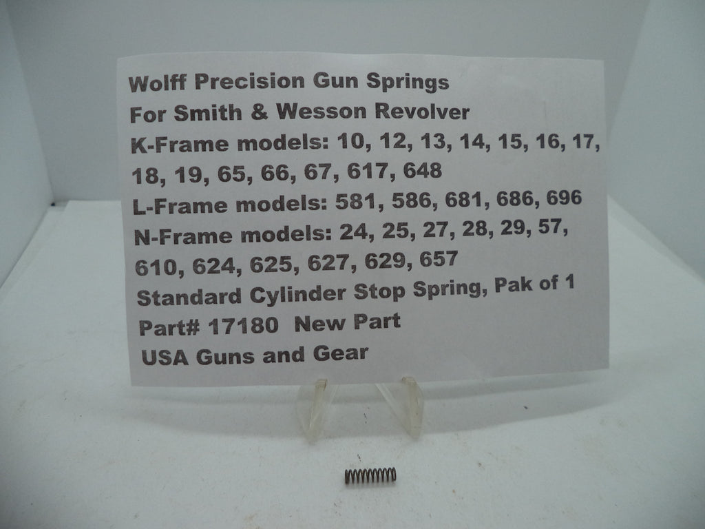 Wolff Cylinder Stop Spring for Smith & Wesson K/L/N Frame Revolvers 17180