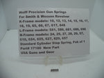 17180 Wolff Smith &Wesson K, L, N Frame Cylinder Stop Spring