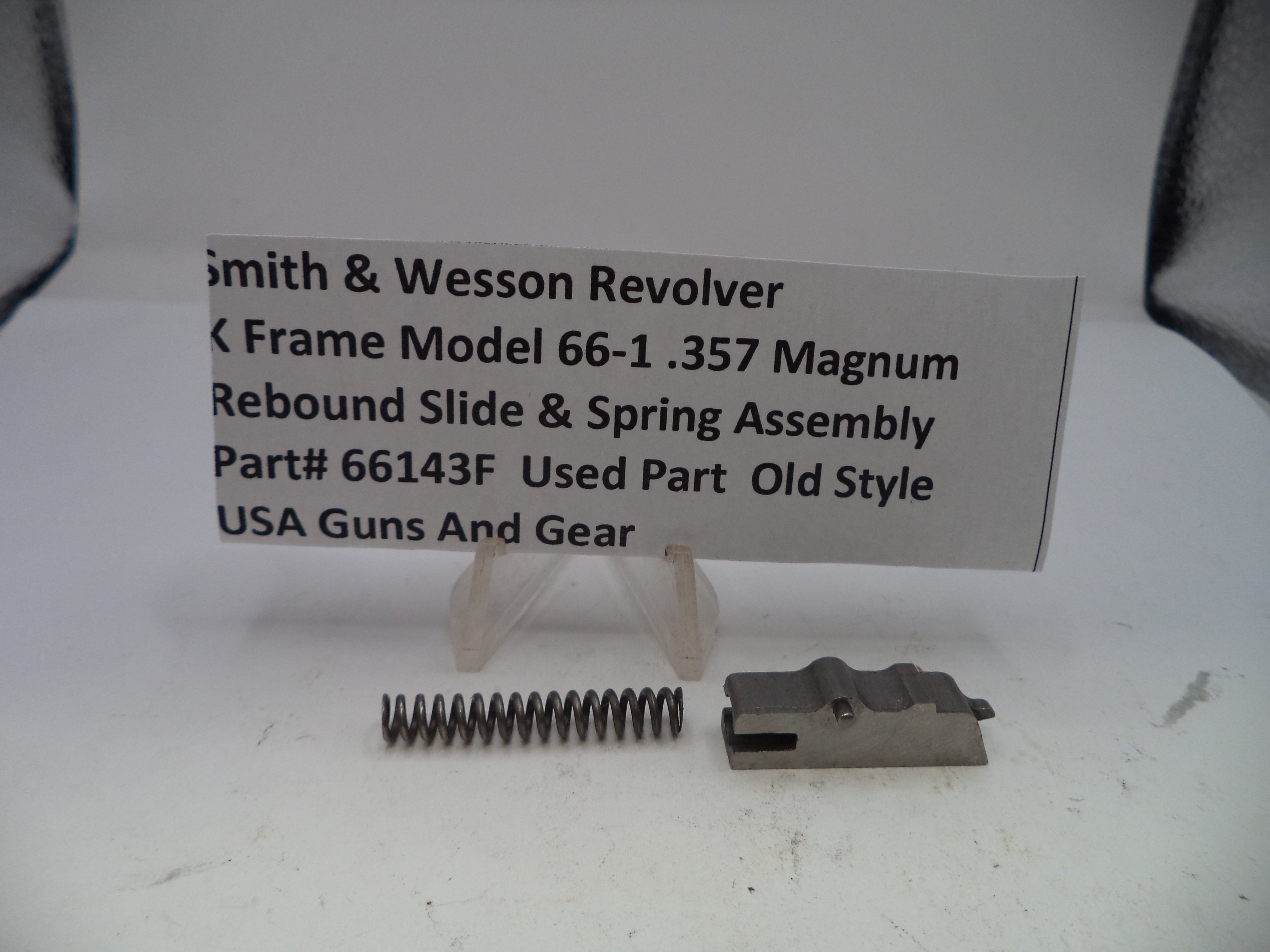 Smith & Wesson K Frame Model 66-1 Rebound Slide & Spring Assembly - .357 Magnum - Used - 66143F