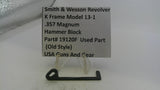 S&W K Pre-Model 13-1 (4 Screw) Combat Magnum Hammer Block .357 Magnum 19120F