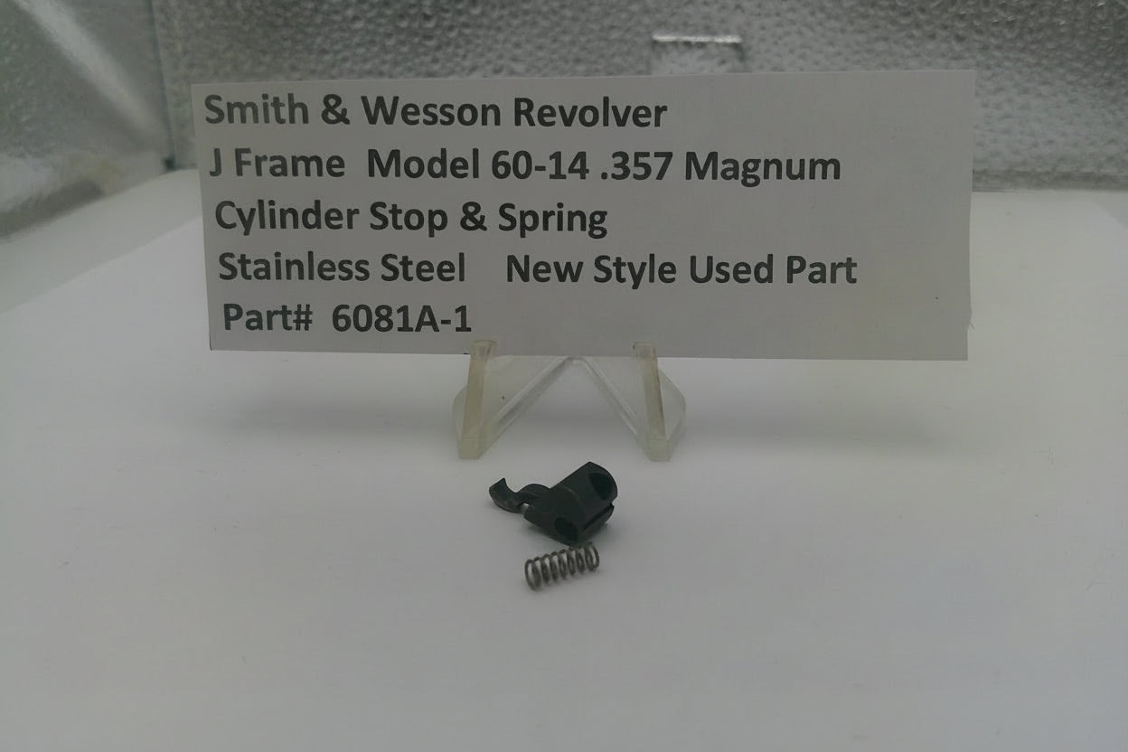 Smith & Wesson J Frame Model 60-14 Cylinder Stop & Spring MIM Stainless Steel Used - 6081A-1