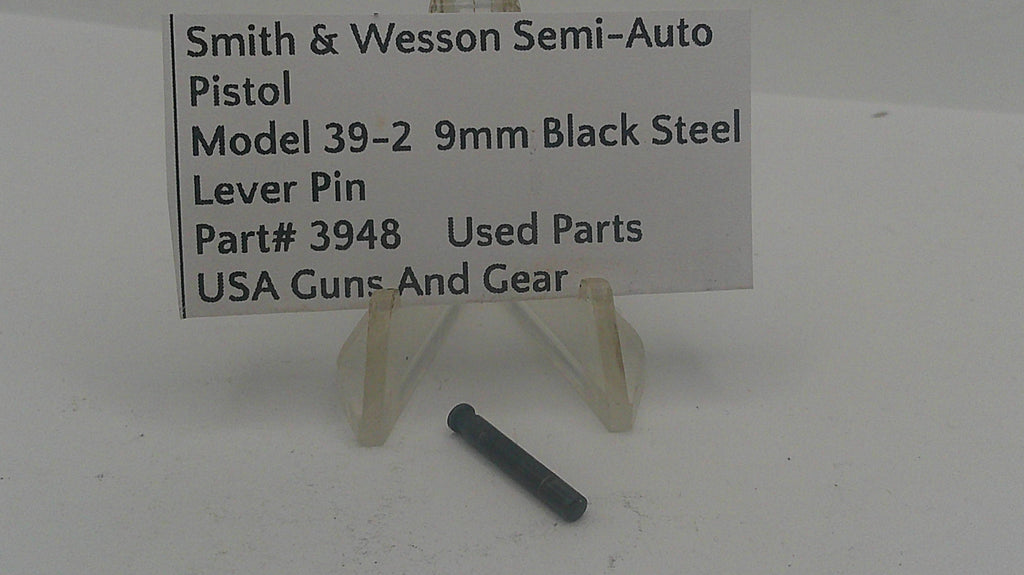 Smith & Wesson Model 39-2 Semi-Auto Pistol Black Steel Lever Pin - Part #3948