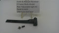 Smith & Wesson revolver K frame multi-model rear adjustable sight kit, part KL162G, featuring a black metal sight assembly with two small mounting screws and a white product information card on a white background.