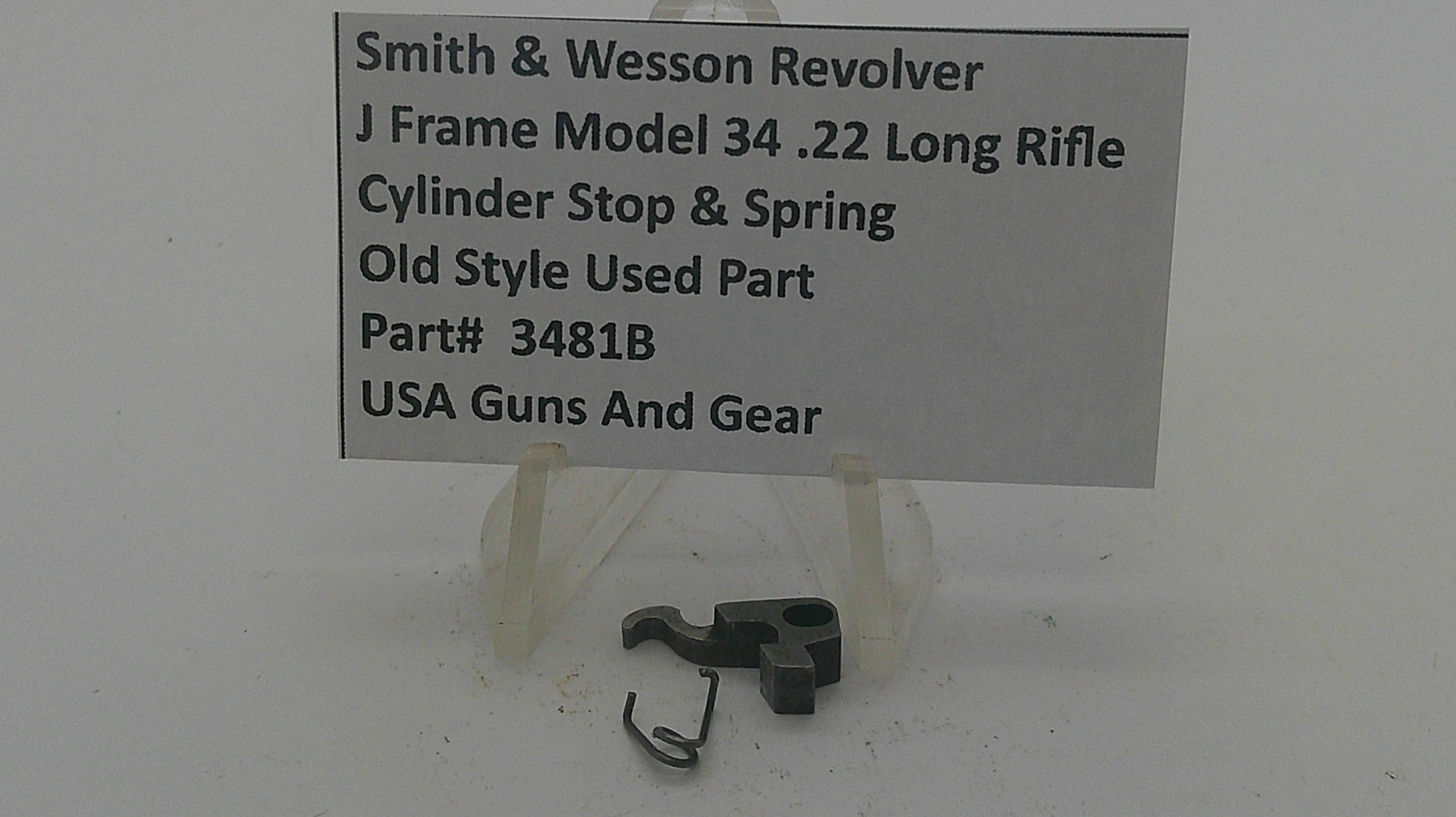 Smith & Wesson Smith & Wesson J Frame Model 34 Cylinder Stop & Spring 3481B Part 3481B