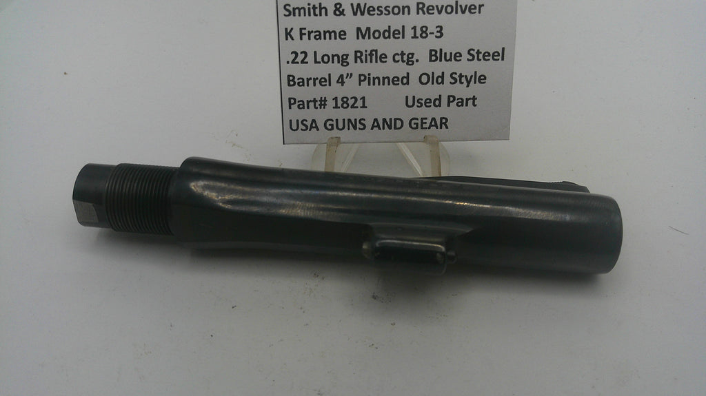 Smith & Wesson revolver barrel on a white background with product details.