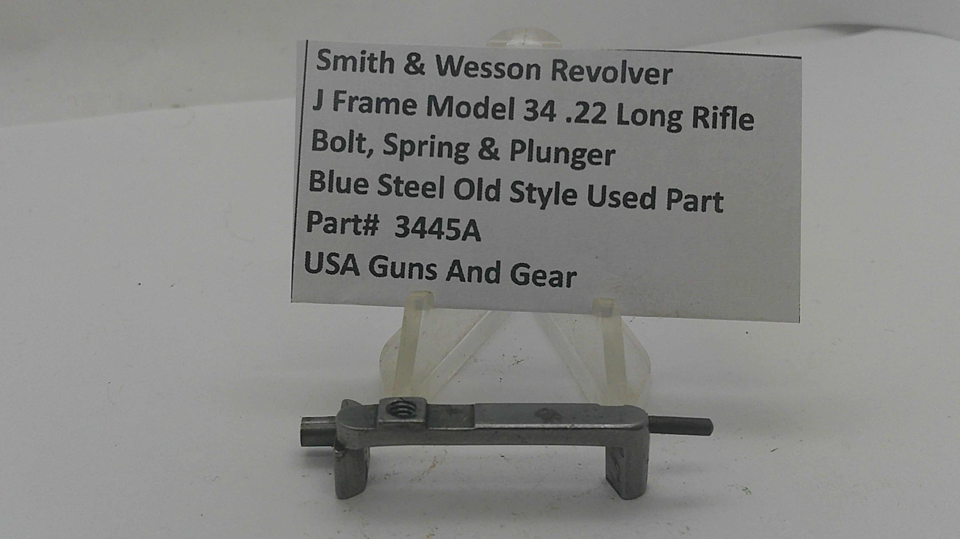Smith & Wesson Smith & Wesson J Frame Model 34 Bolt, Spring, & Plunger 3445A Part 3445A