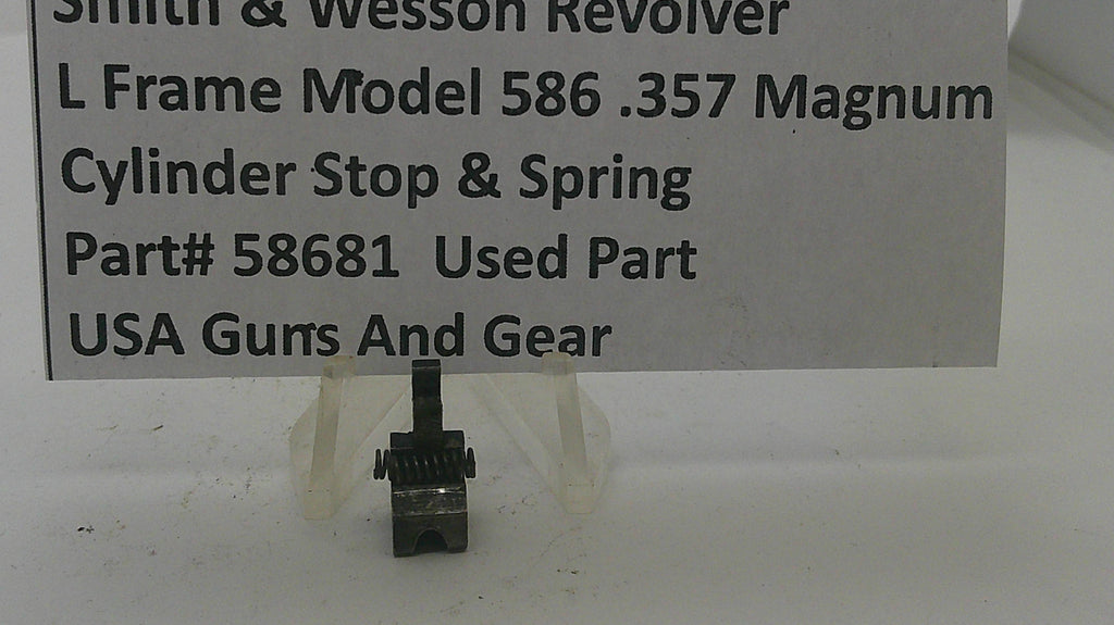 Smith & Wesson Smith & Wesson L Frame Model 586 Cylinder Stop & Spring 58681 Part 58681