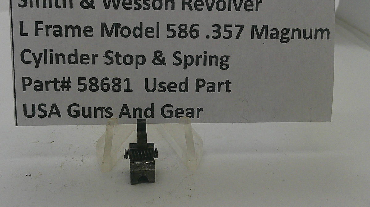 Smith & Wesson Smith & Wesson L Frame Model 586 Cylinder Stop & Spring 58681 Part 58681