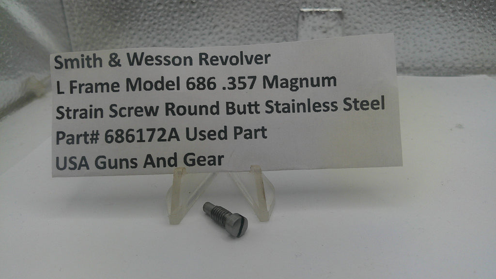 Smith & Wesson revolver part with descriptive label on a white background