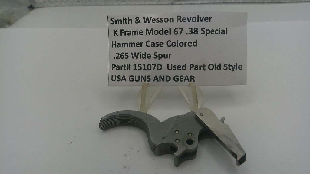 Smith & Wesson Revolver K Frame Model 67 .38 Special Hammer Stainless Steel .265 Wide Spur 15107D