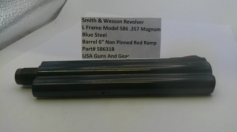 Smith & Wesson Used L Frame Model 586 Nickel 6" Non Pinned Barrel 58631B