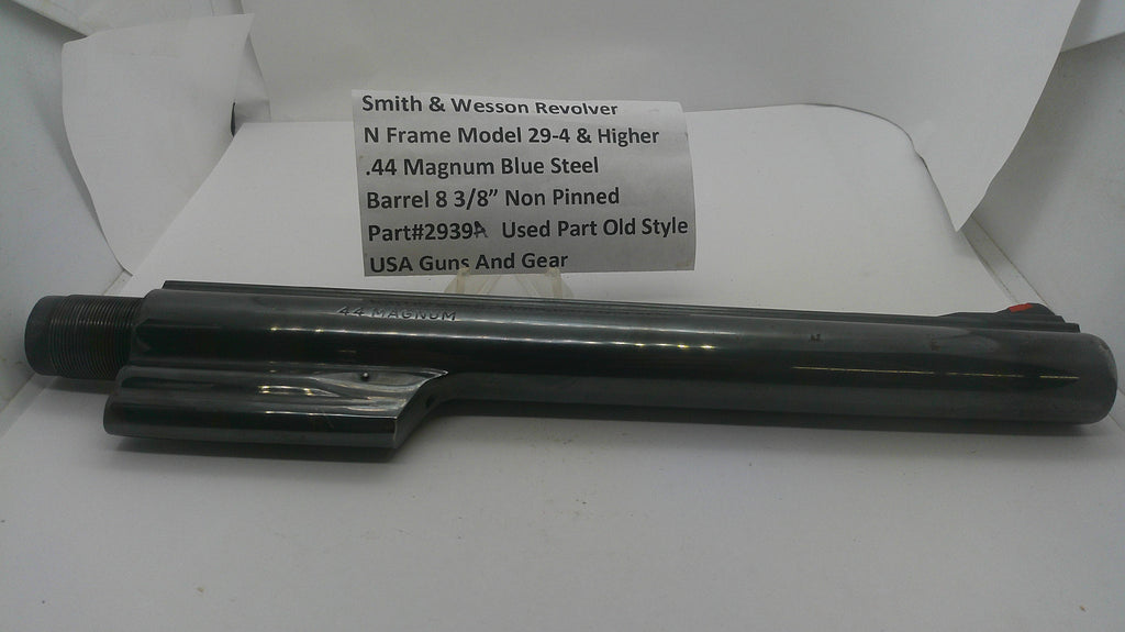 Smith & Wesson N Frame Model 29-4 & Higher .44 Magnum Blue Steel Barrel 8 3/8" Non-Pinned