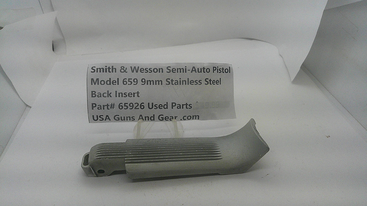 Smith & Wesson Smith & Wesson Model 659 9mm Stainless Steel Back Insert 65926 Part 65926
