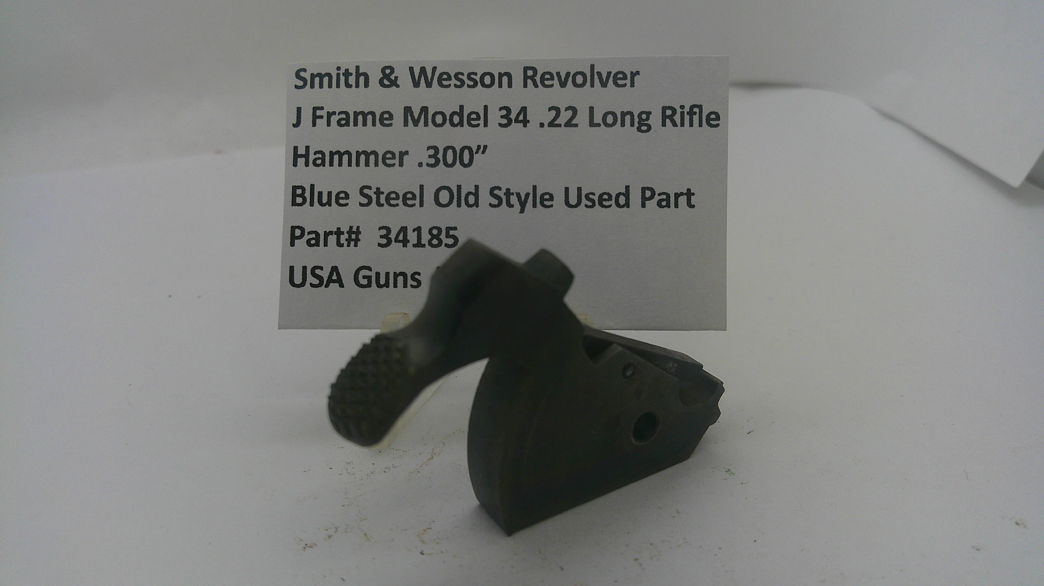 Smith & Wesson Smith & Wesson J Frame Model 34 .22 LR Hammer .300" 34185 Part 34185
